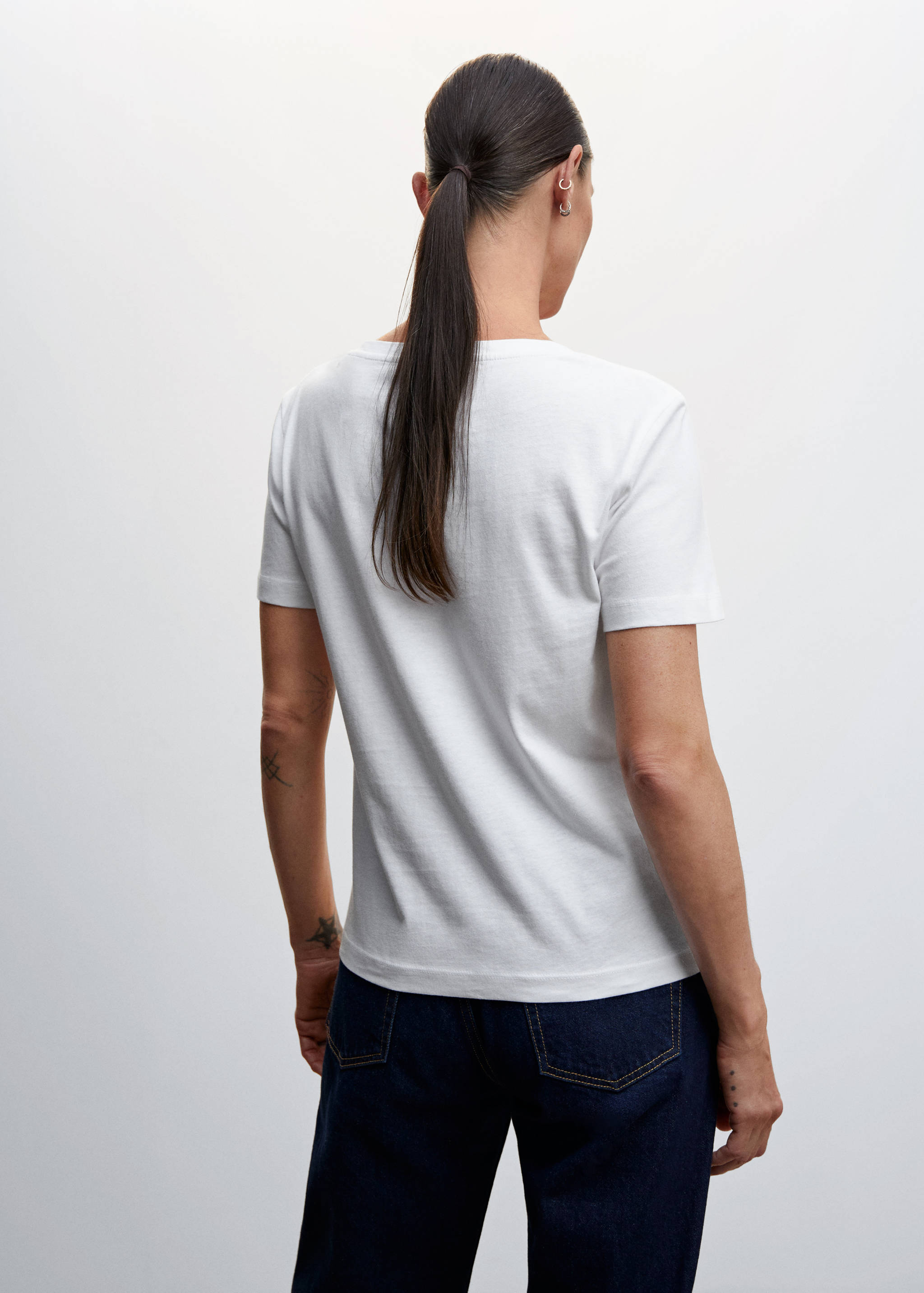 T-shirt basique en coton - Verso de l’article