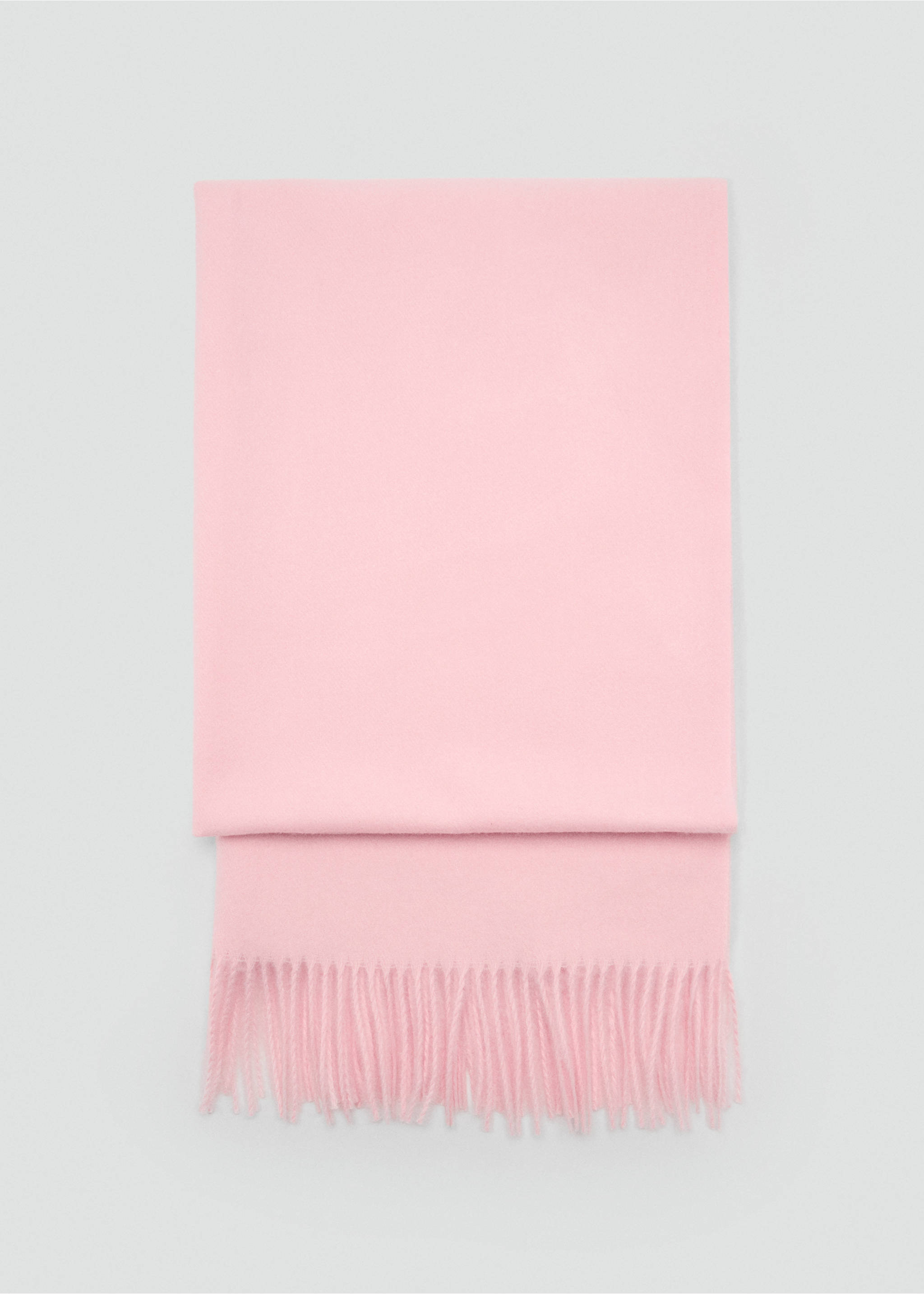 Light pink scarf with fringed ends., Light Pink. Ref: 47071332-00.