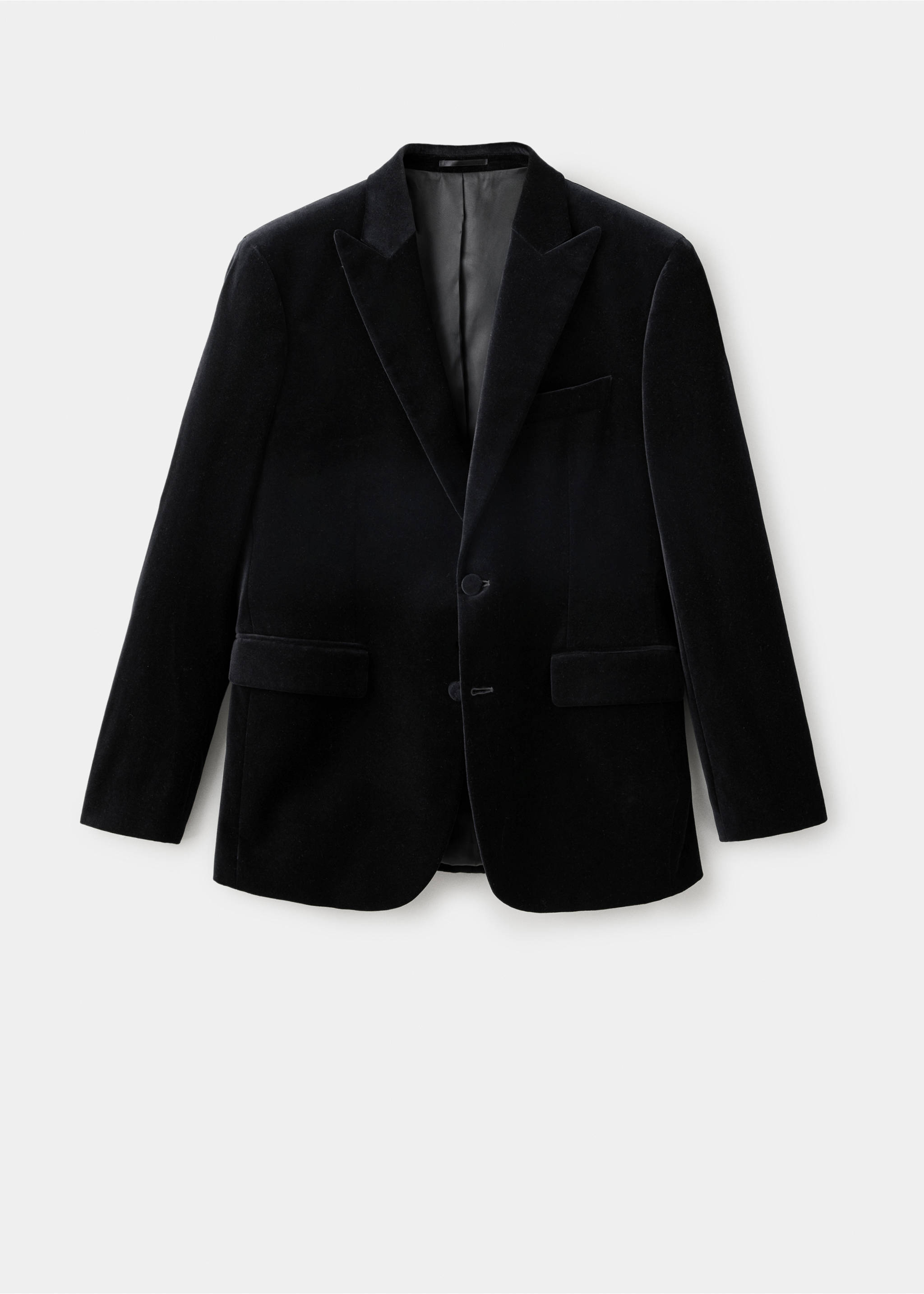 Blazer 100 % coton, velours - Article sans modèle, Noir. Ref: 47071336-00.