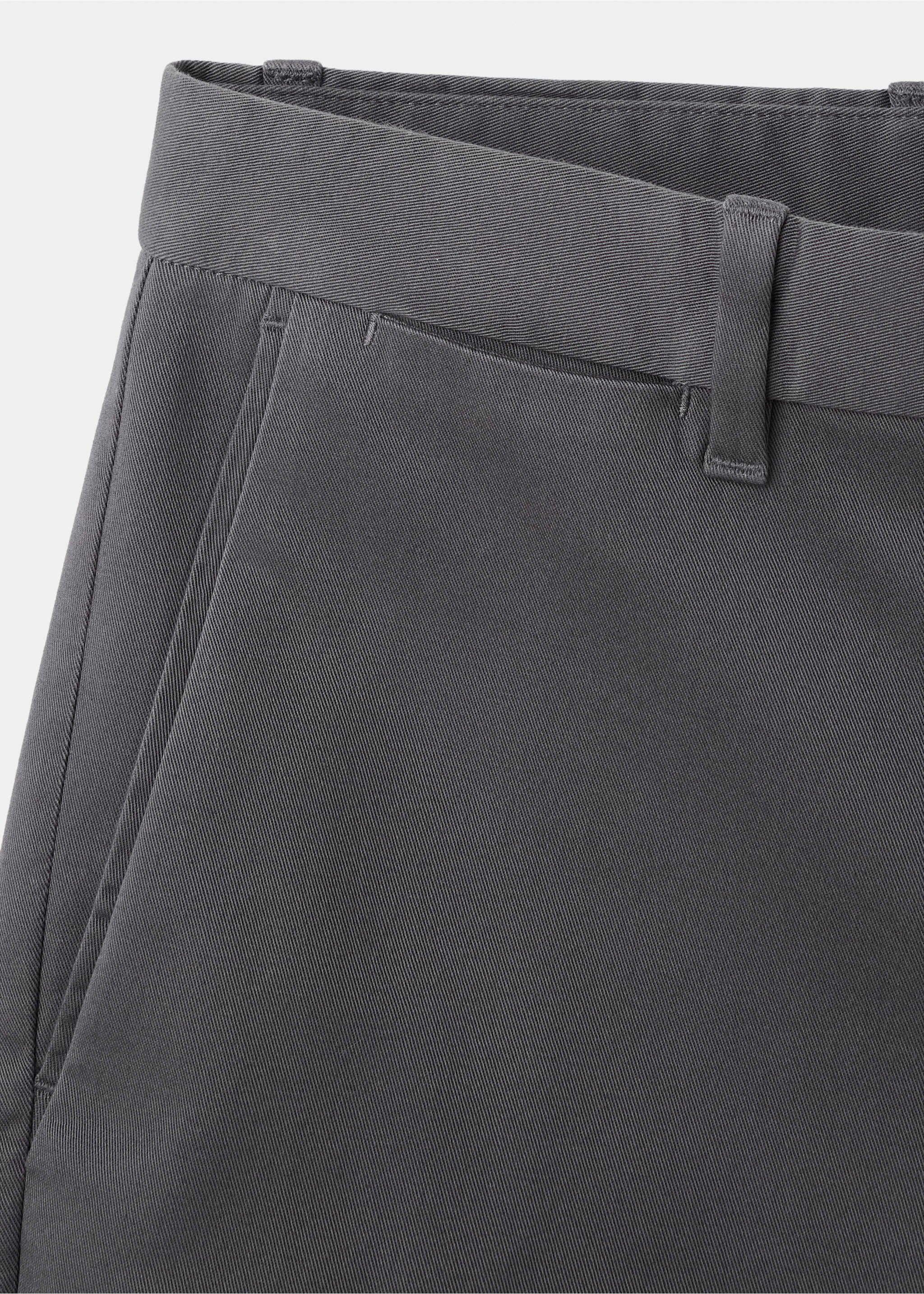Dark grey trousers waistband and side pocket detail., Medium Heather Grey. Ref: 47071351-00.