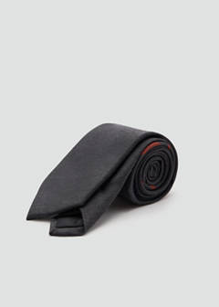 Striped silk tie — Grey 2