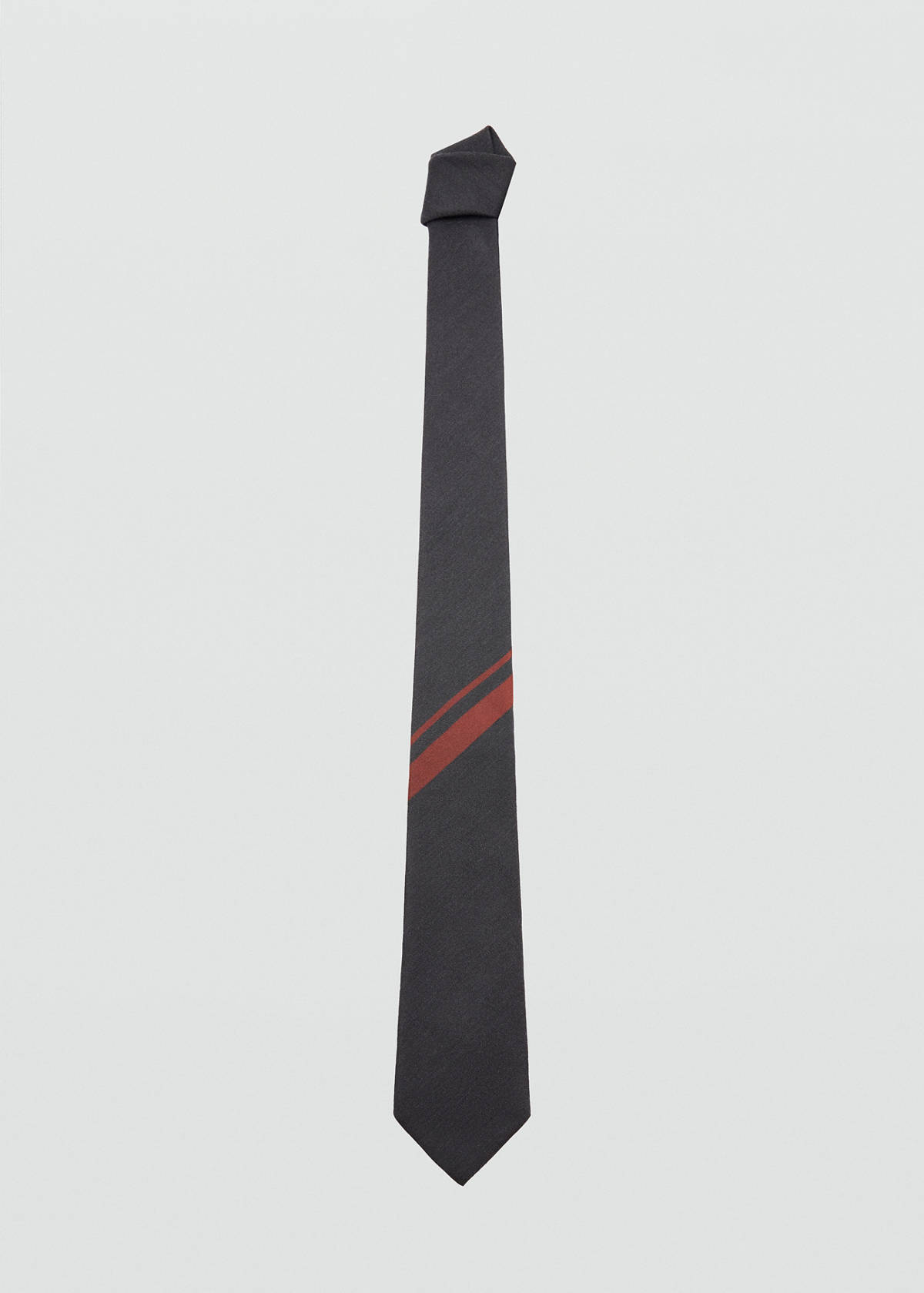 Striped silk tie — Grey