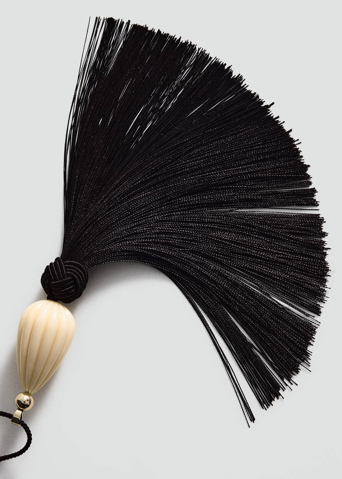 Long cord necklace with tassel