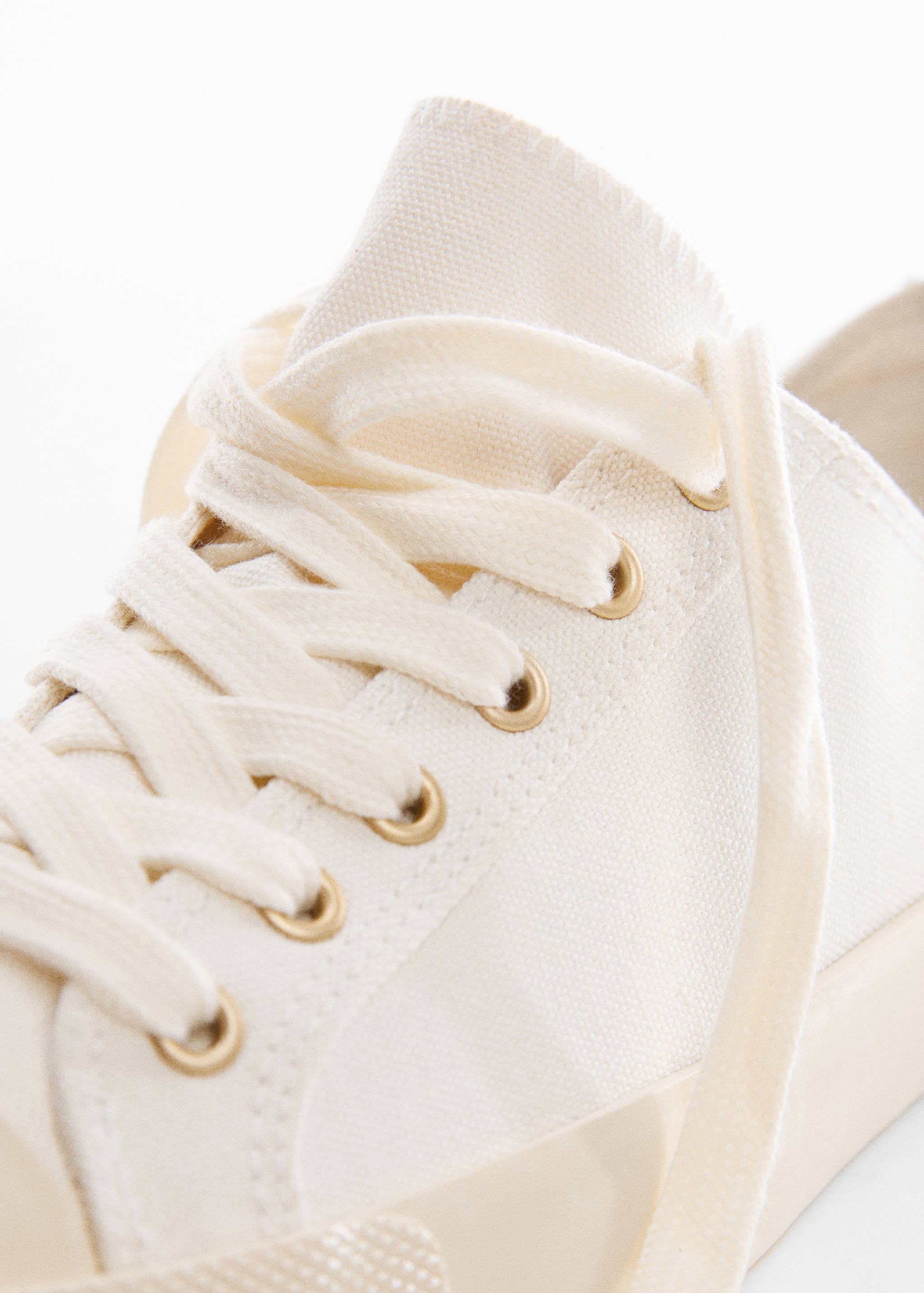 Хлопковые кроссовки со шнурками - Деталь изделия 2