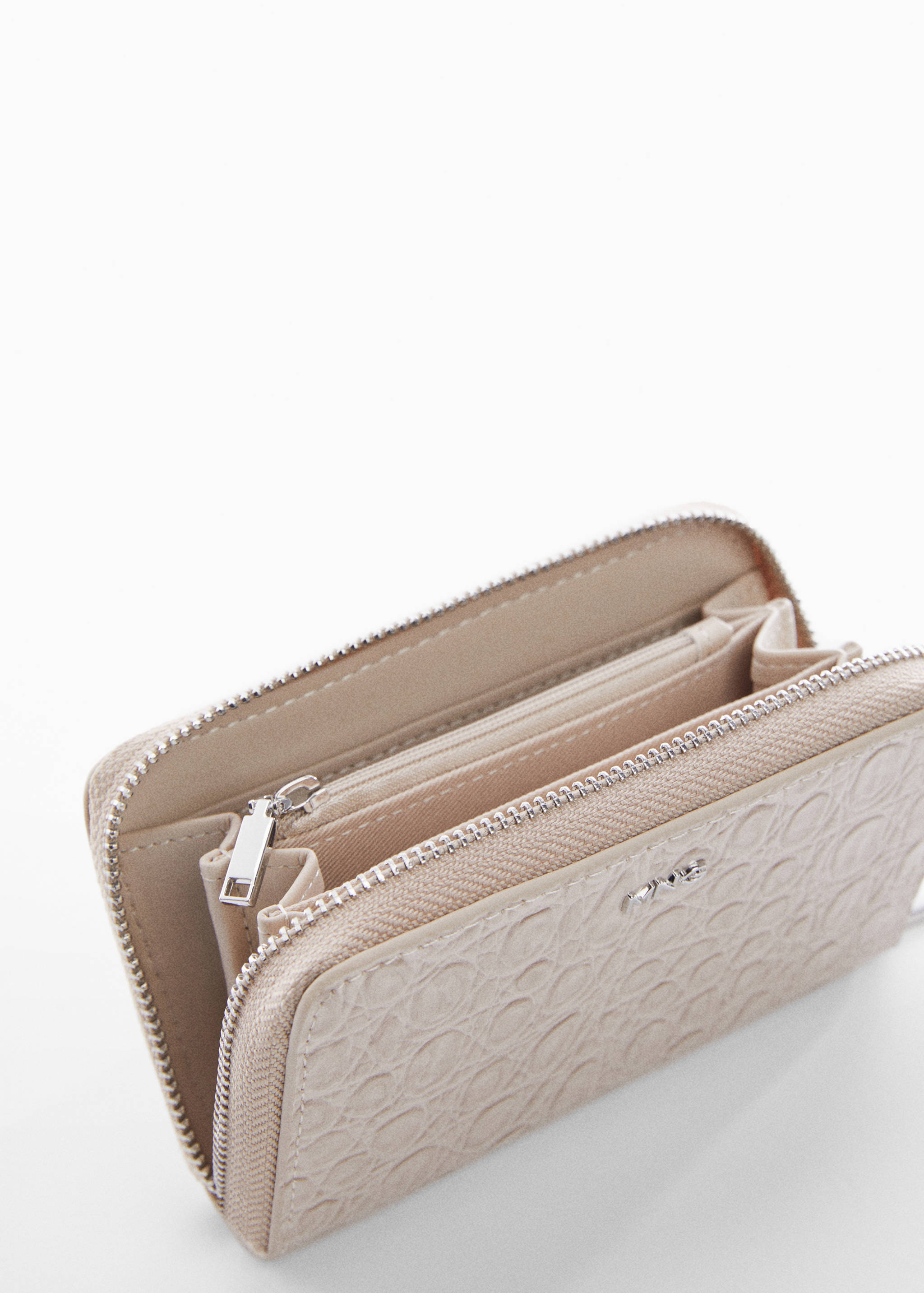 Croc-effect wallet - Medium plane