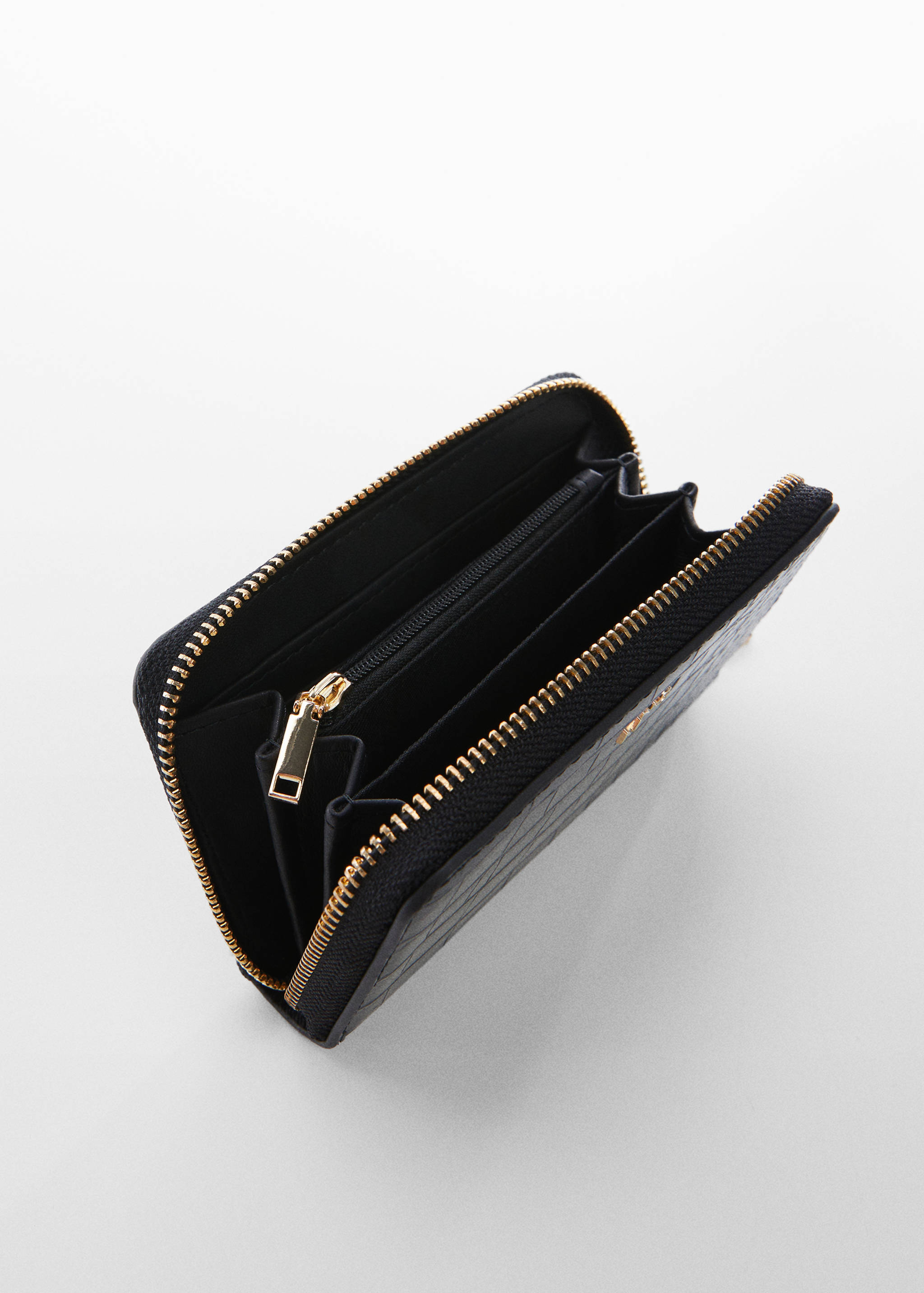 Croc-effect wallet - Medium plane