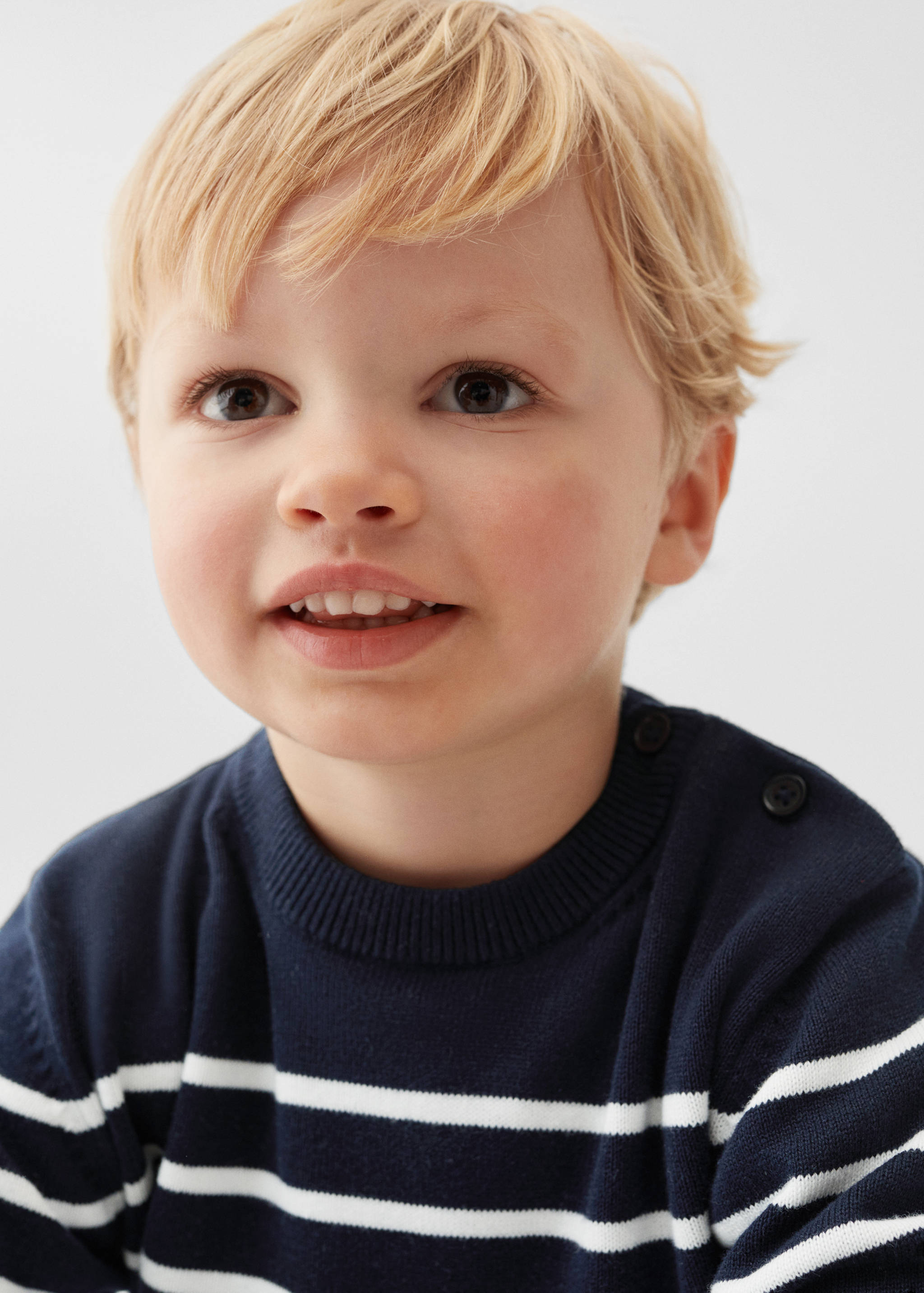 Striped cotton-blend sweater - Details of the article 1