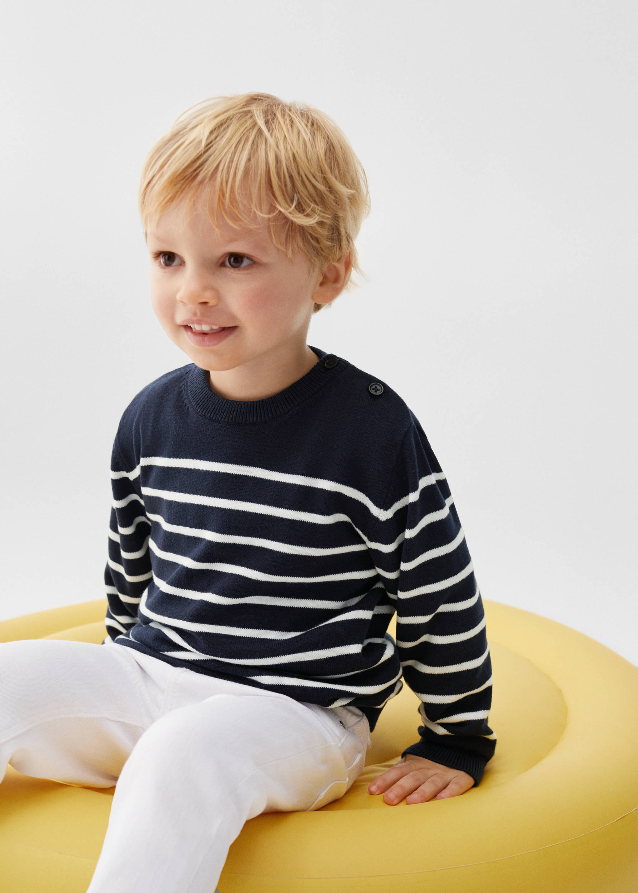 Striped cotton-blend sweater - Details of the article 2