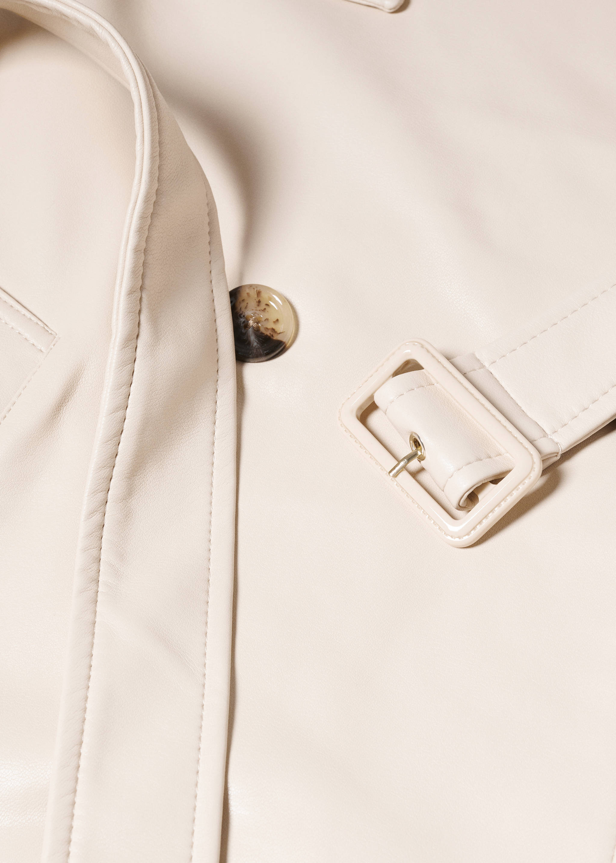 Leather-effect trench coat - Details of the article 8