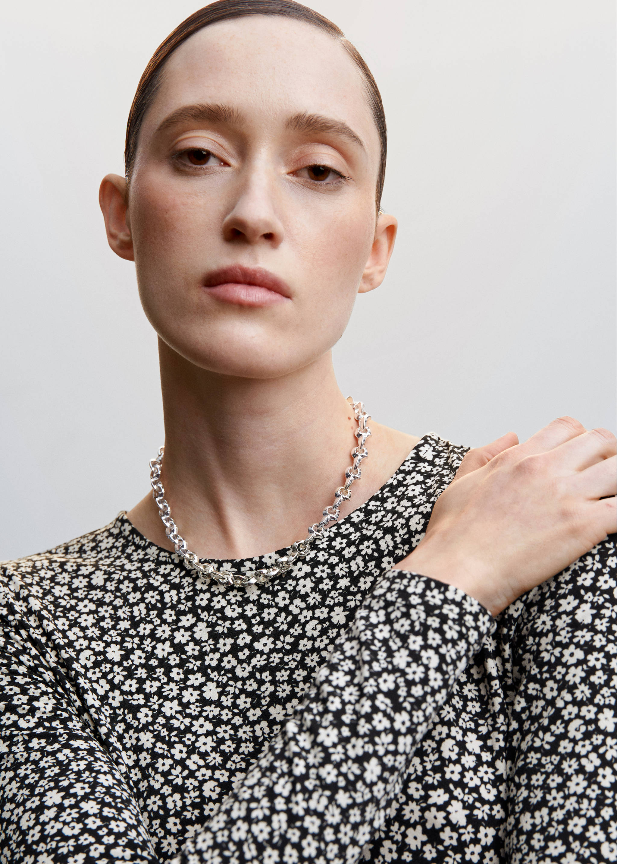 花朵印花连身裙 - null