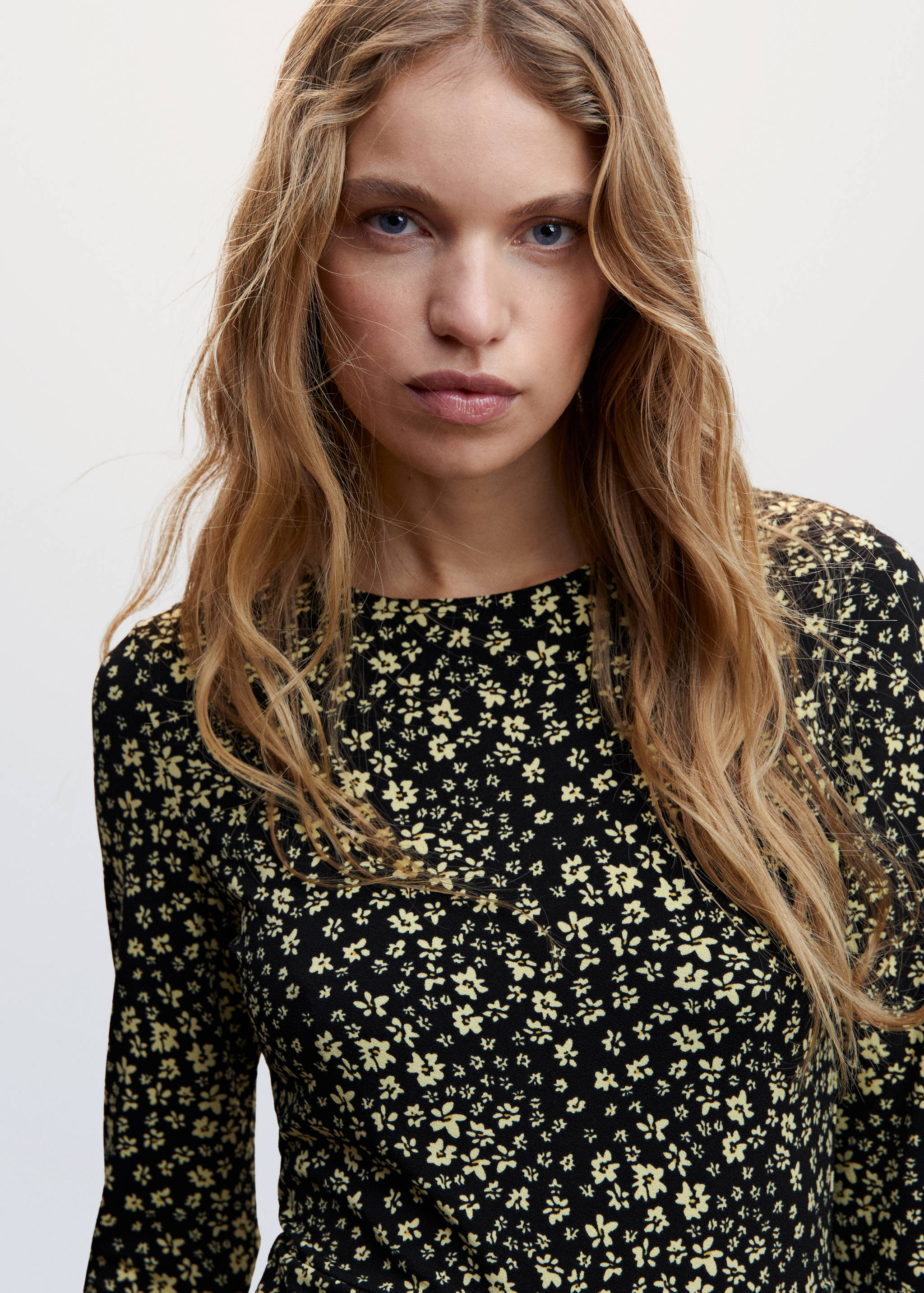 花朵印花连身裙 - null