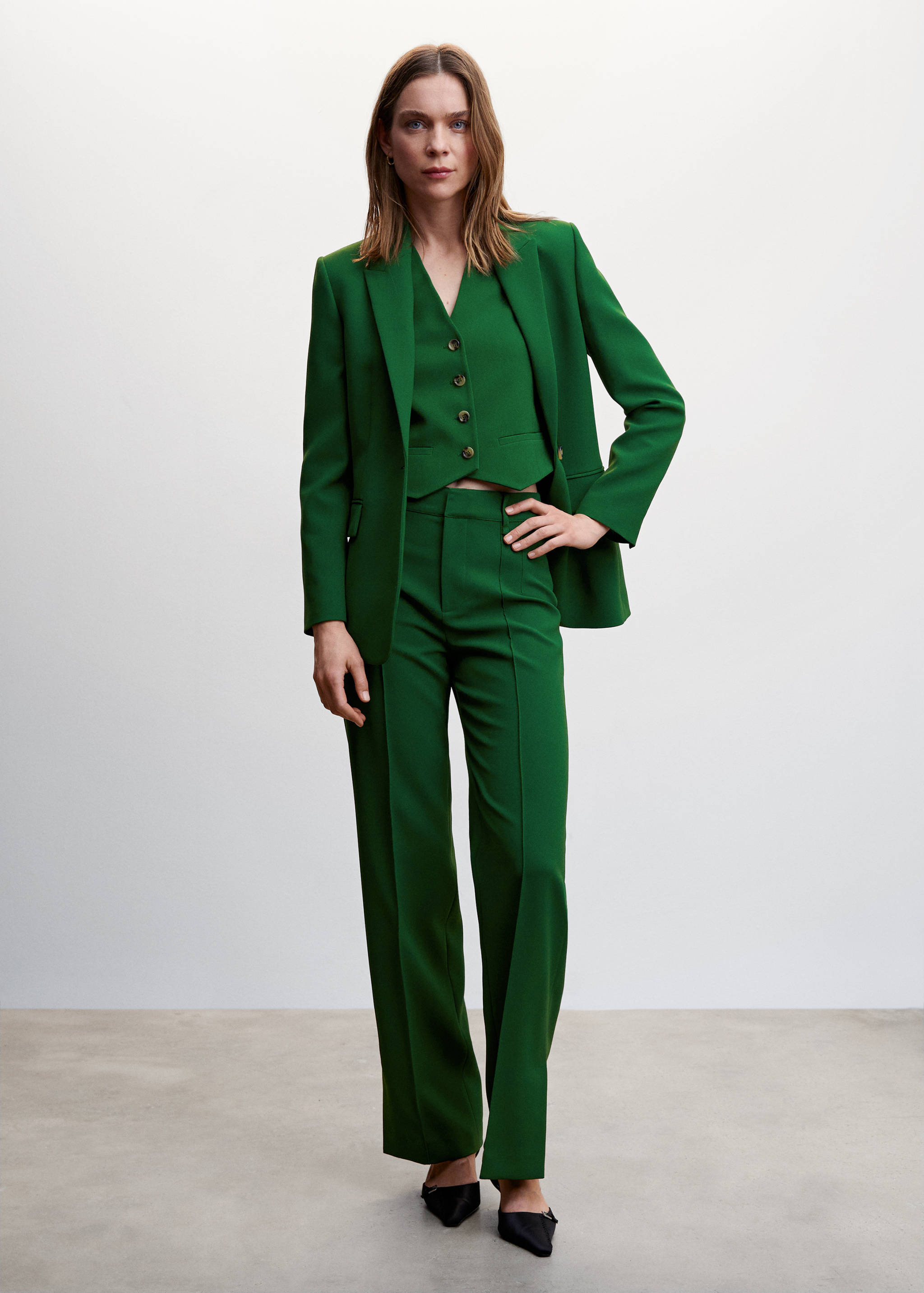 Suit waistcoat with buttons - General plane