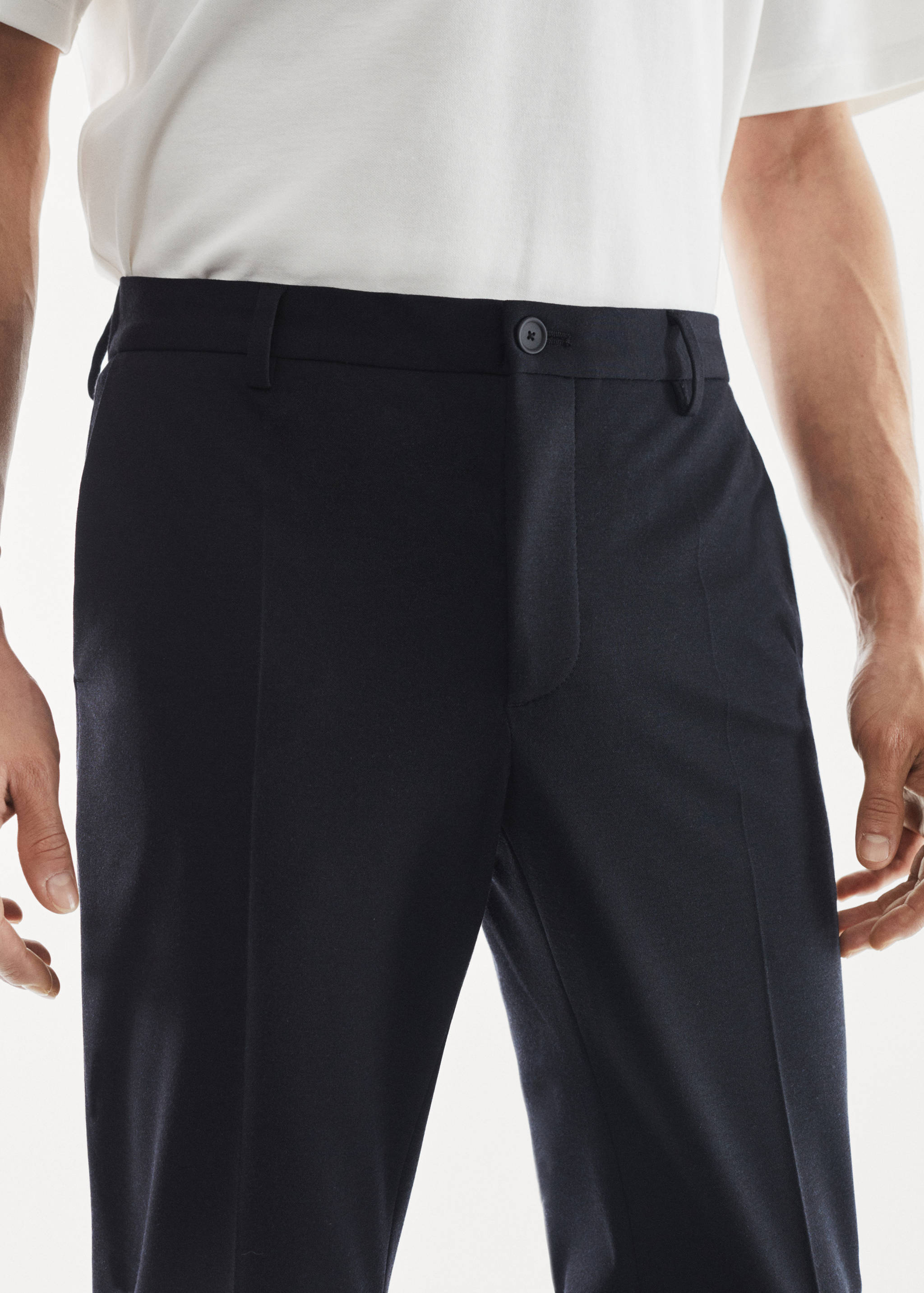 Pantalon costume slim fit texturé - Détail de l'article 1