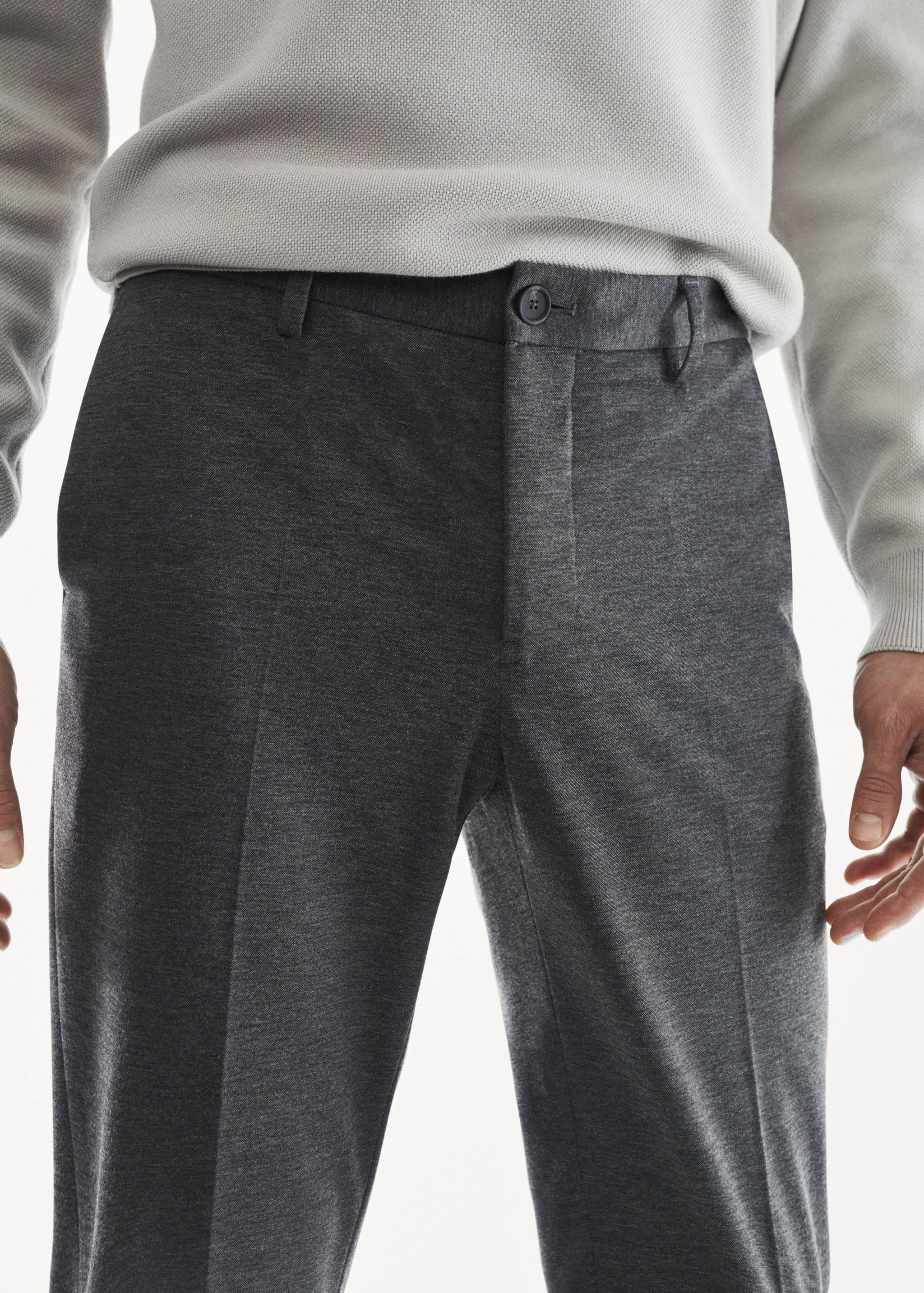 Pantalon costume slim fit texturé - Détail de l'article 1