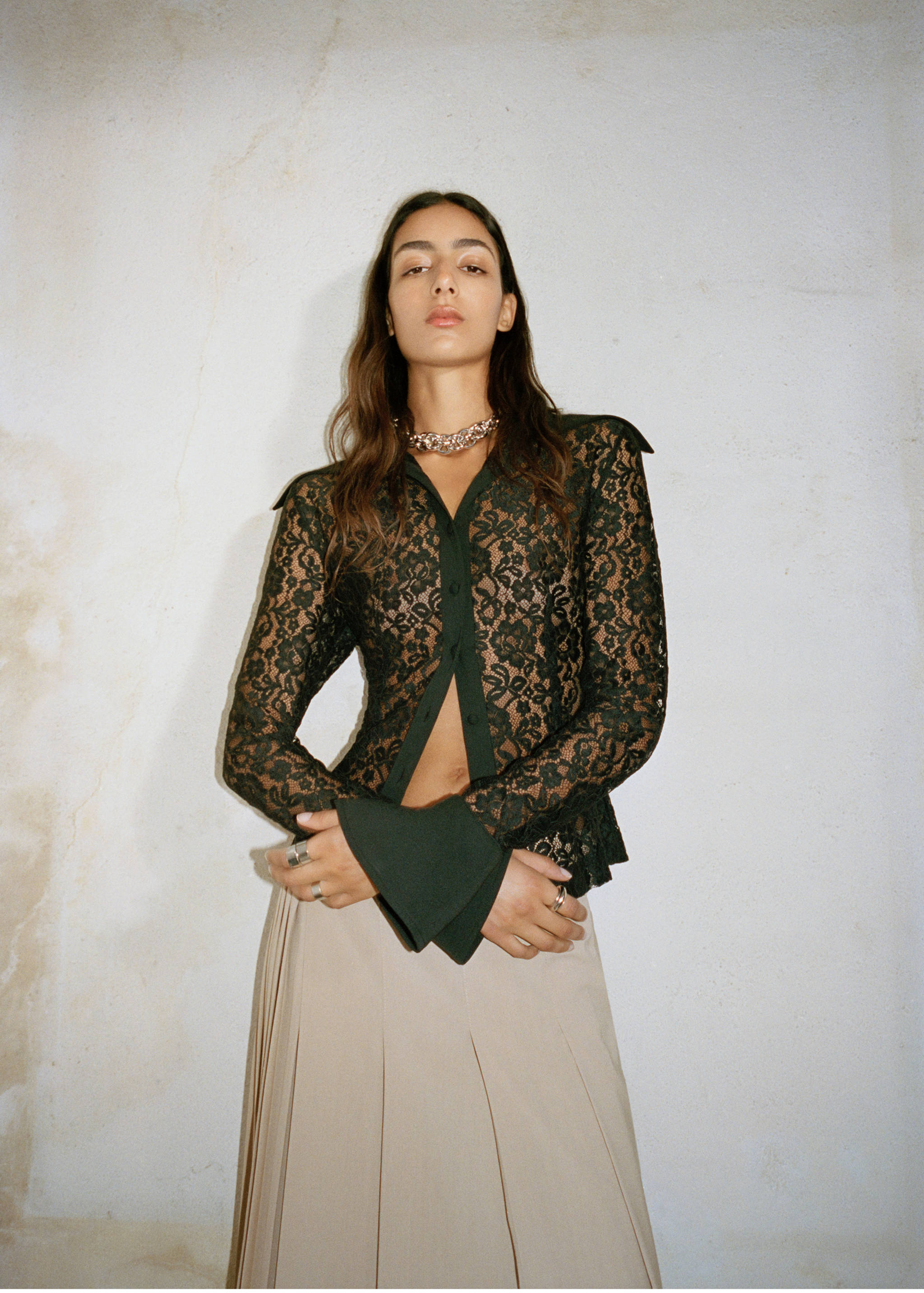 Blusa encaje mangas acampanadas - Detalle del artículo 7