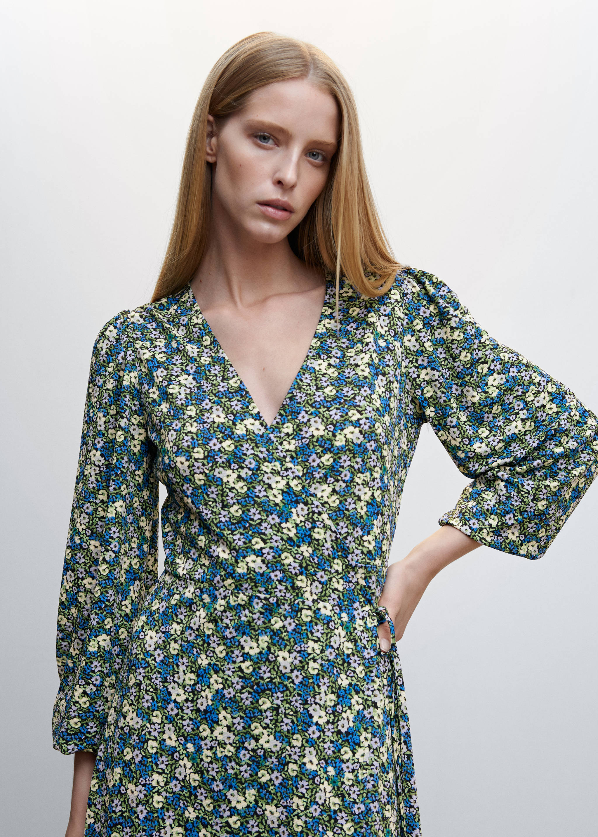 Vestido estampado abertura  - Detalle del artículo 1