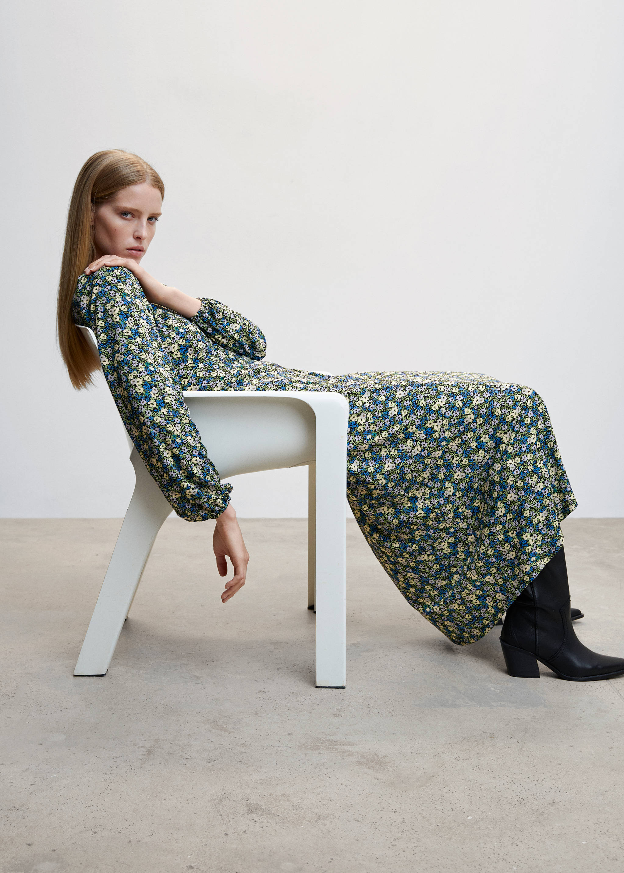 Vestido estampado abertura  - Detalle del artículo 2