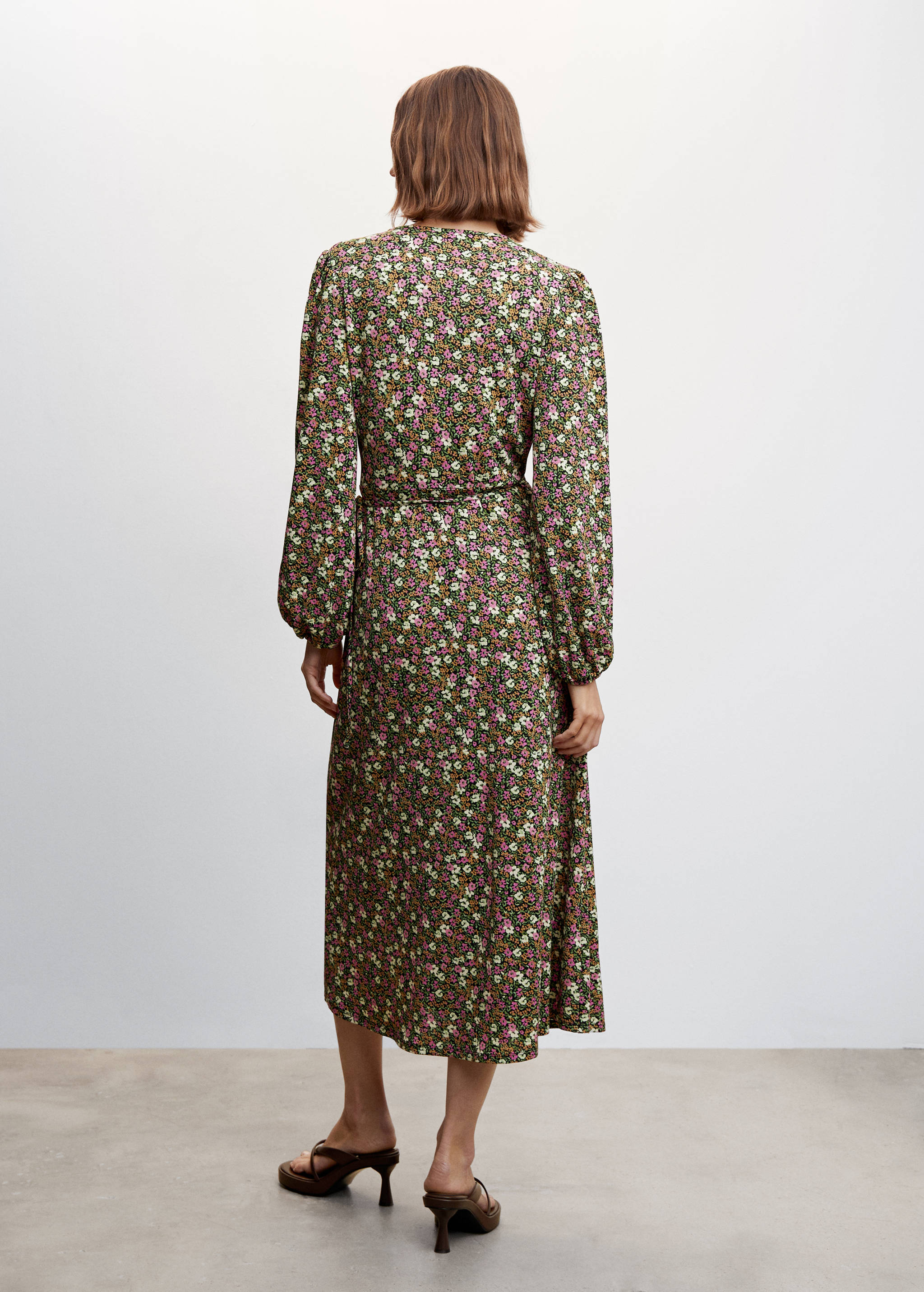 Vestido estampado abertura  - Reverso del artículo