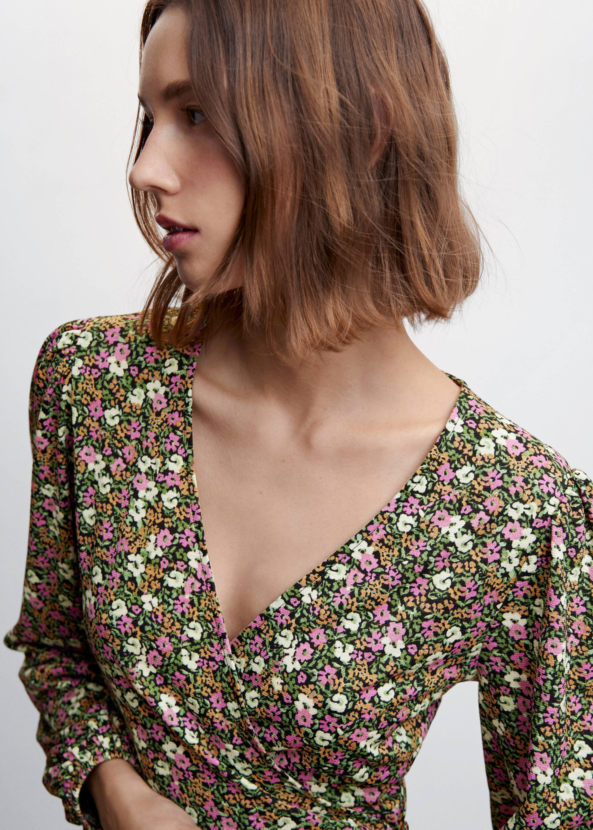 Vestido estampado abertura  - Detalle del artículo 1