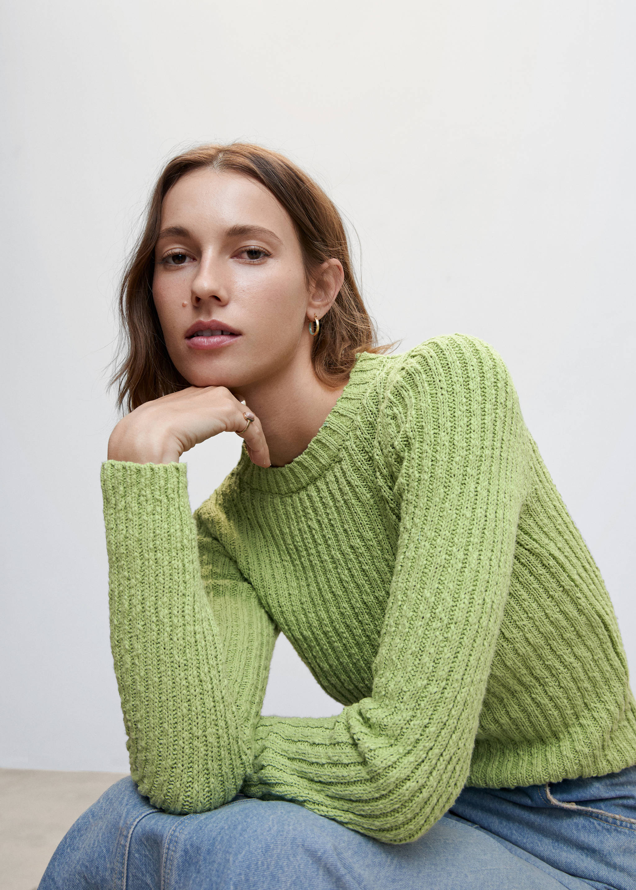 Ribbed chunky-knit sweater - Details of the article 1