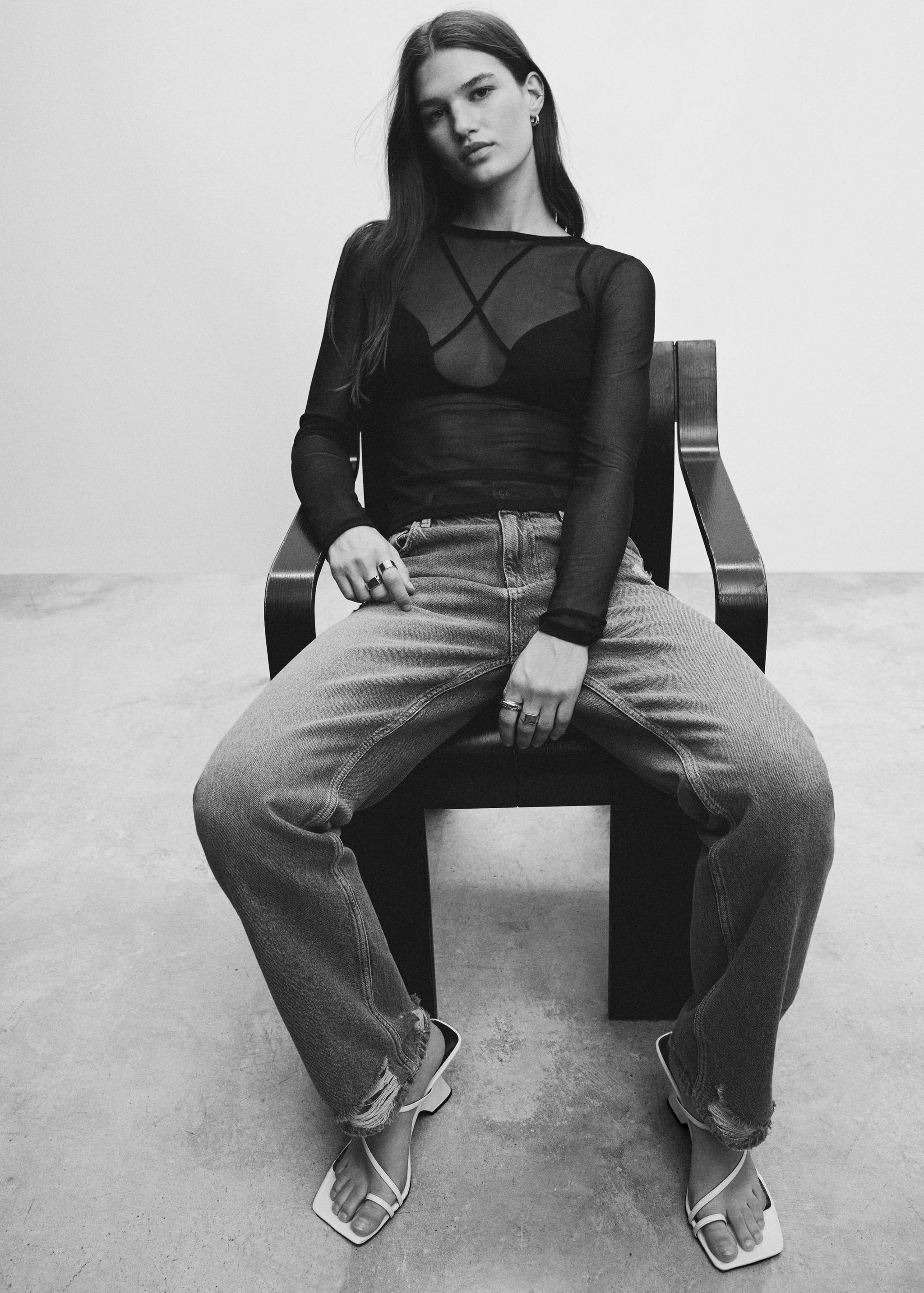 T-shirt semi-transparent soutien-gorge - Détail de l'article 2