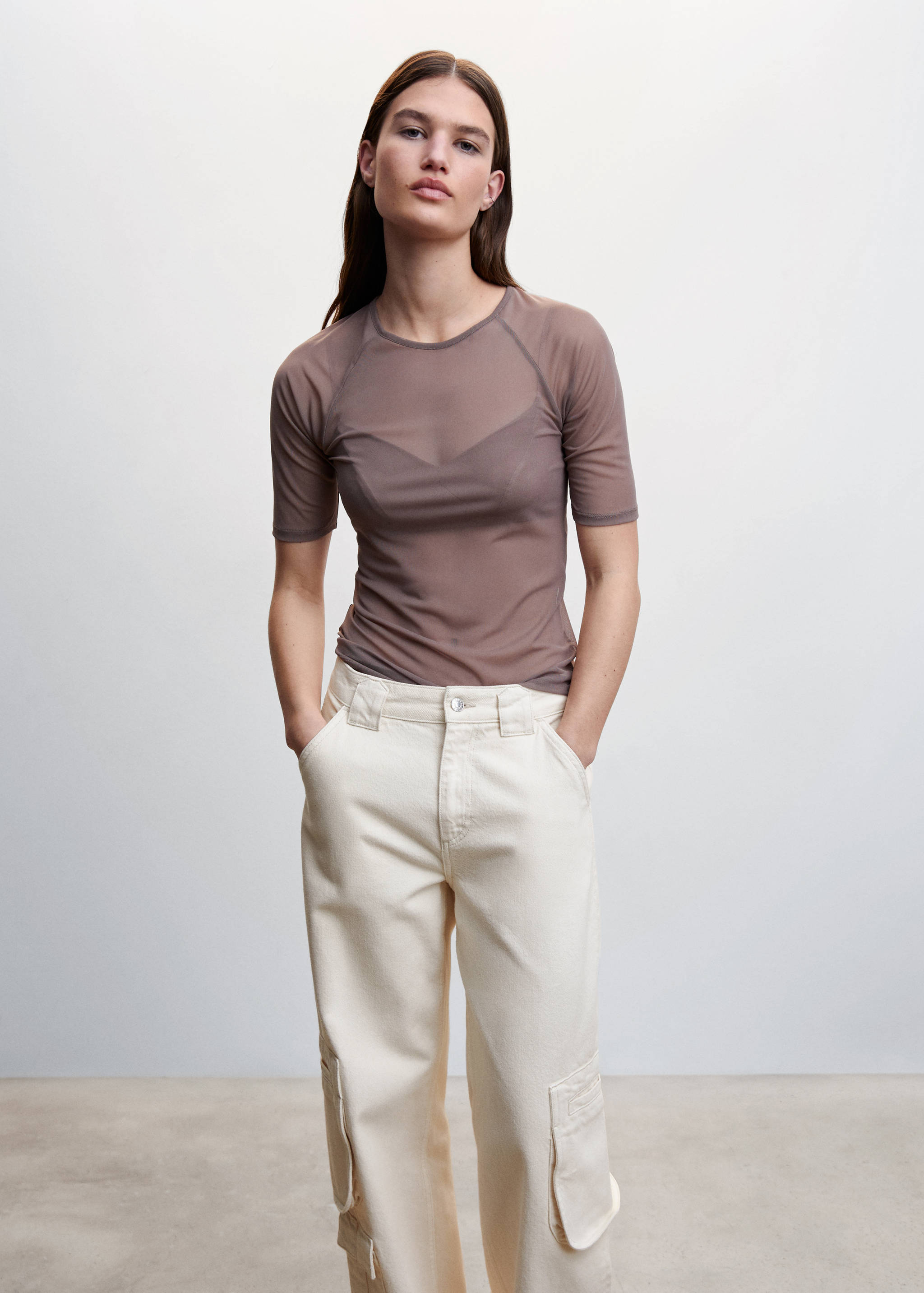 Semi-transparent bra top - Medium plane