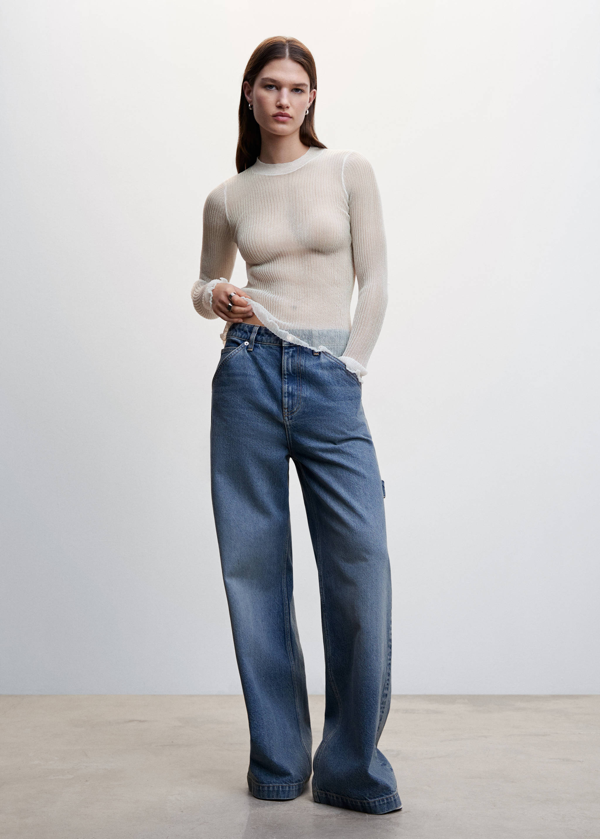 Semi-transparent knitted sweater - General plane