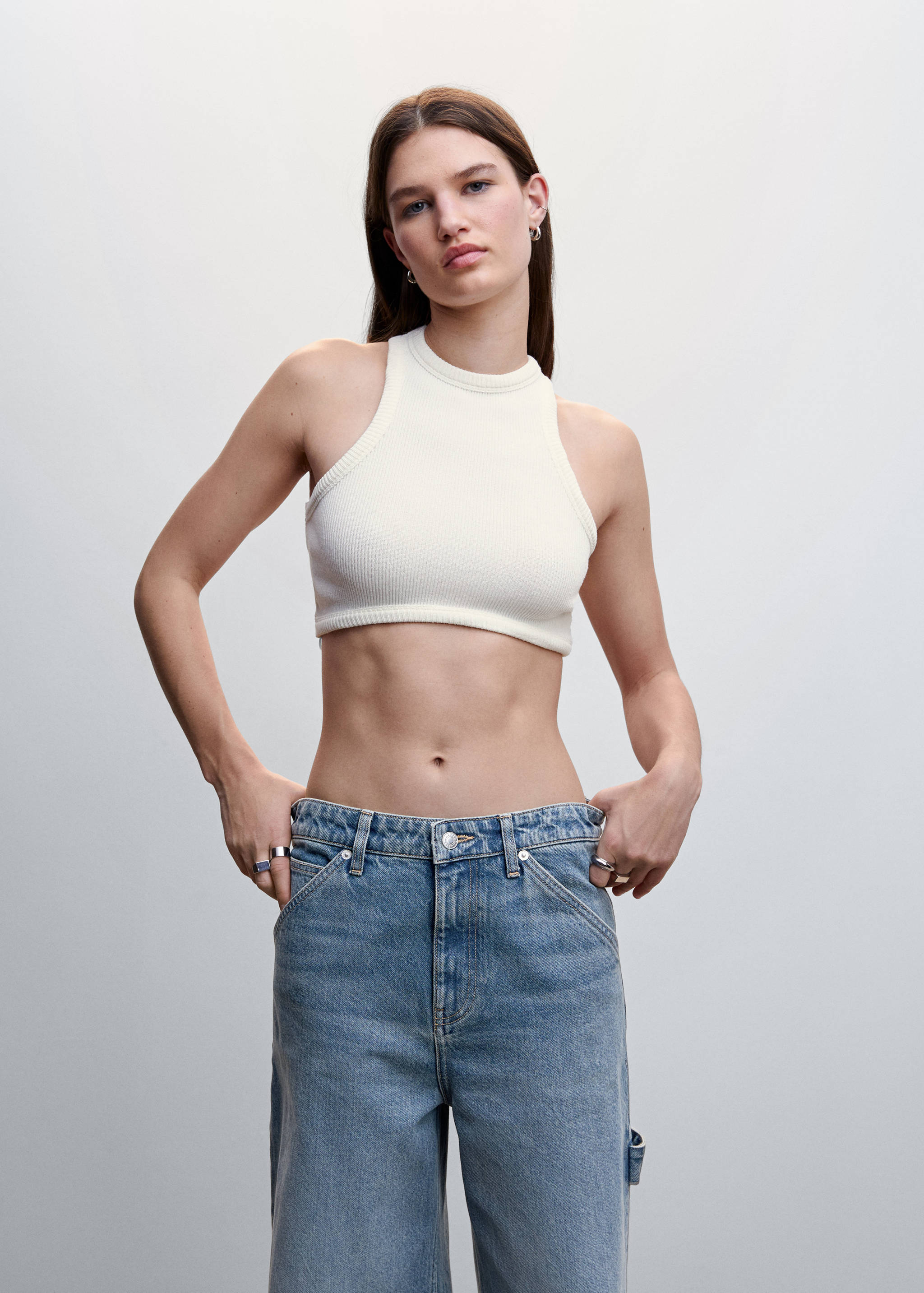 Crop top maille - Plan moyen