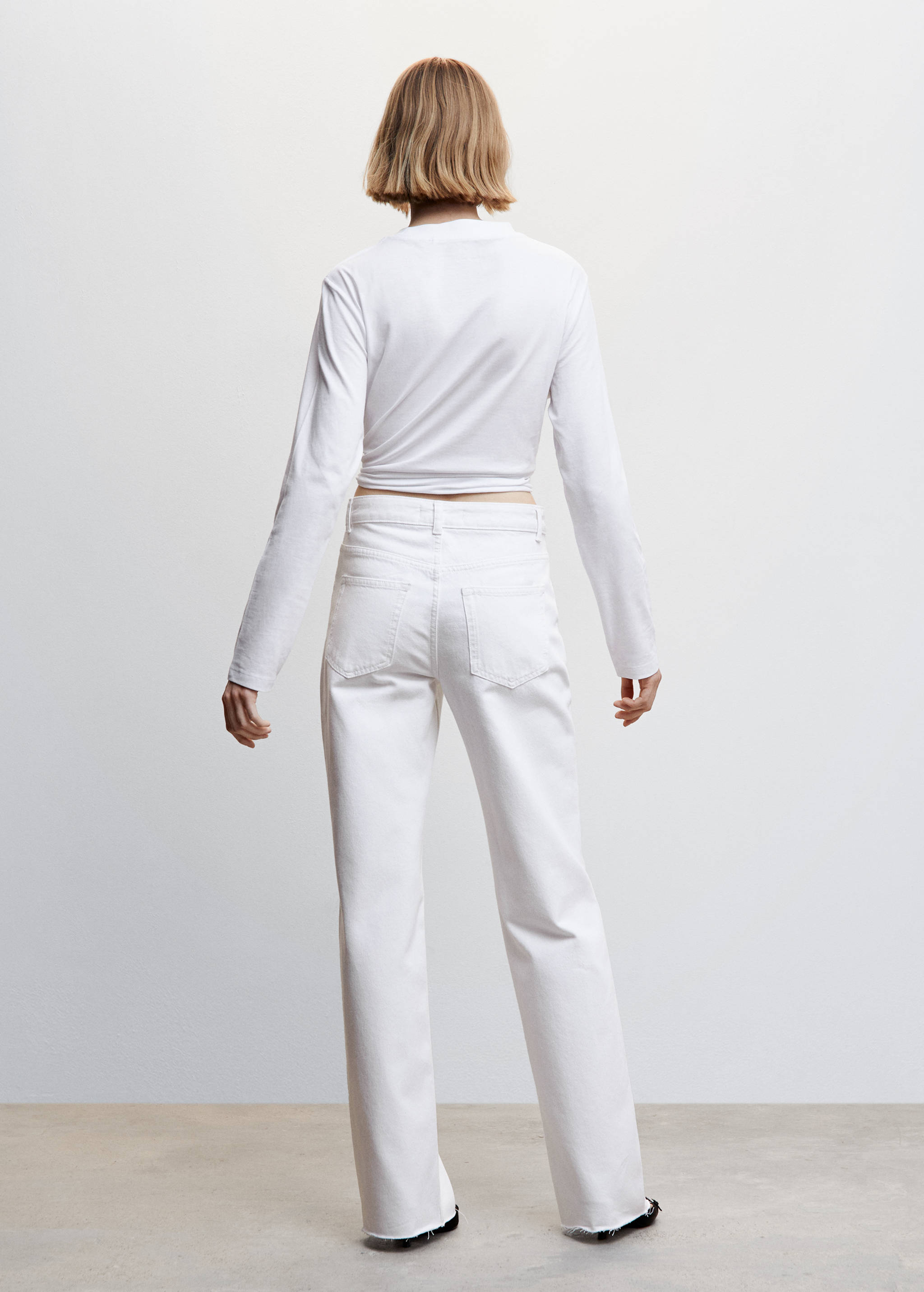 Wideleg mid-rise jeans - Reverse of the article