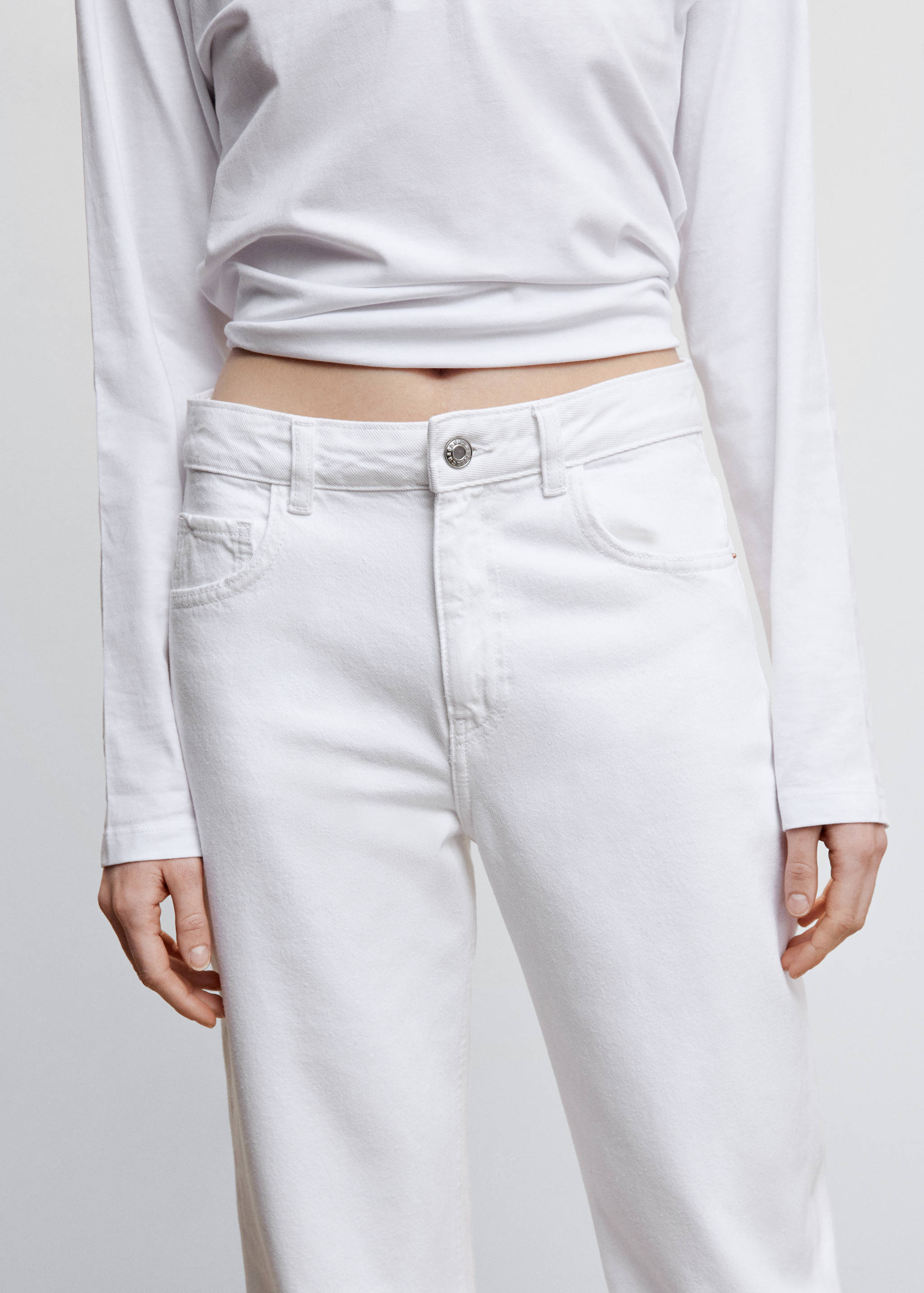 Wideleg mid-rise jeans - Details of the article 2