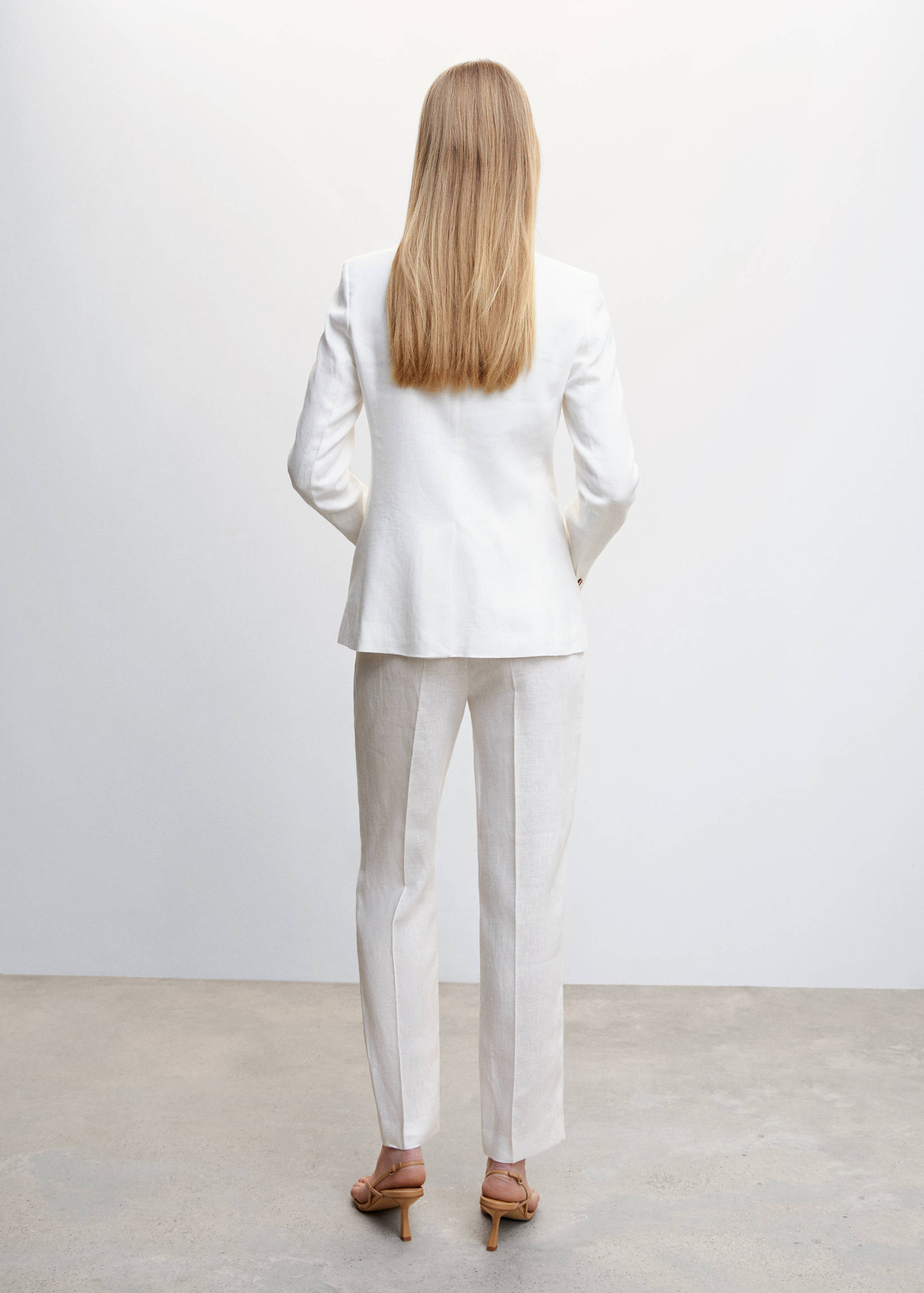 Veste costume 100 % lin  - Verso de l’article