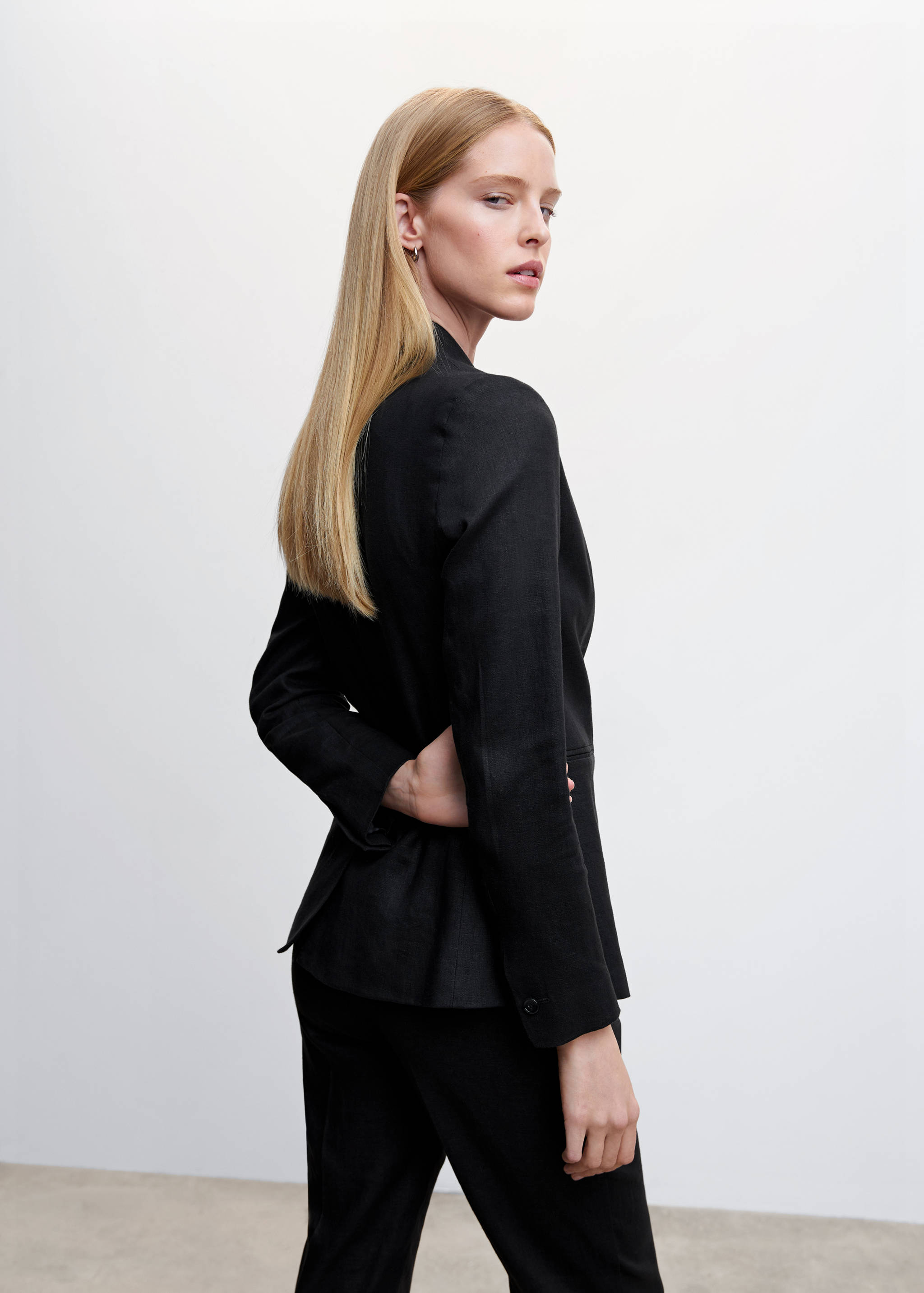 Veste costume 100 % lin  - Verso de l’article