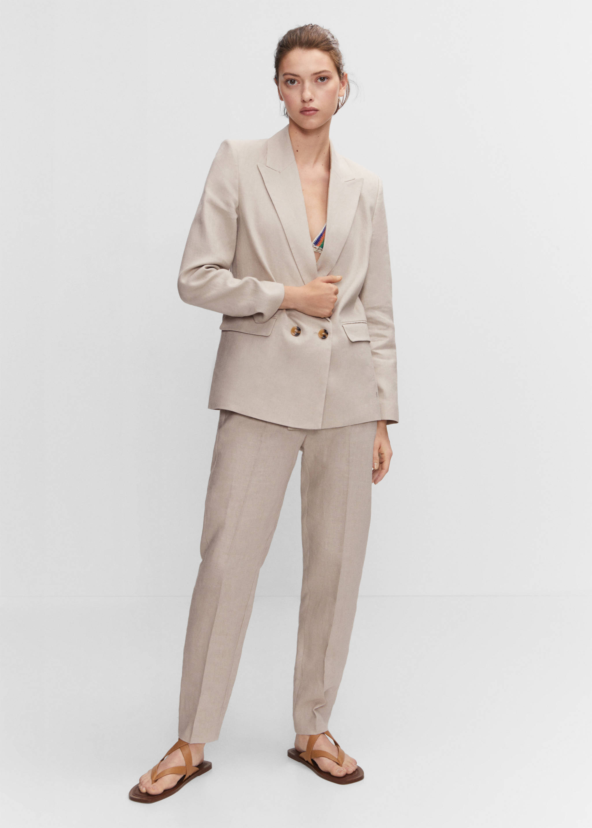 Костюмный пиджак 100% лен  - Общий план