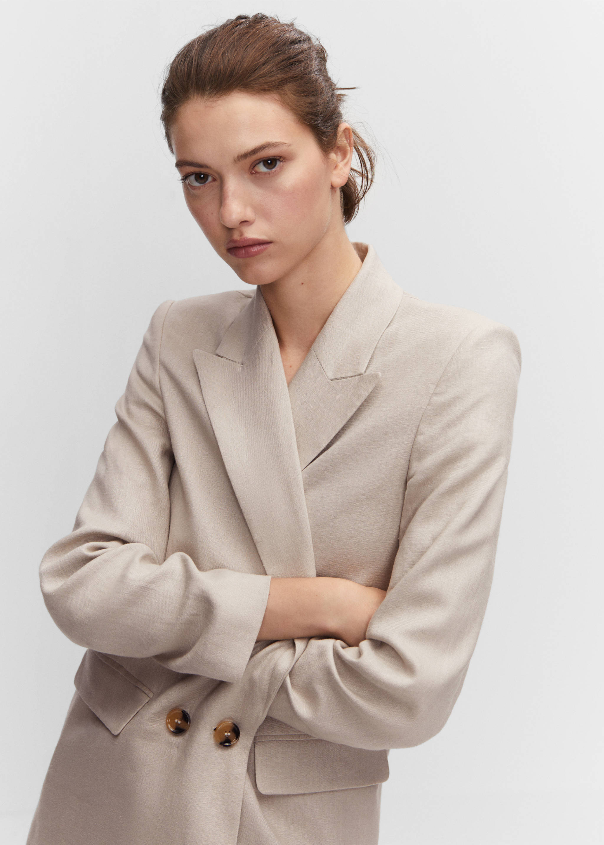 Костюмный пиджак 100% лен  - Деталь изделия 1