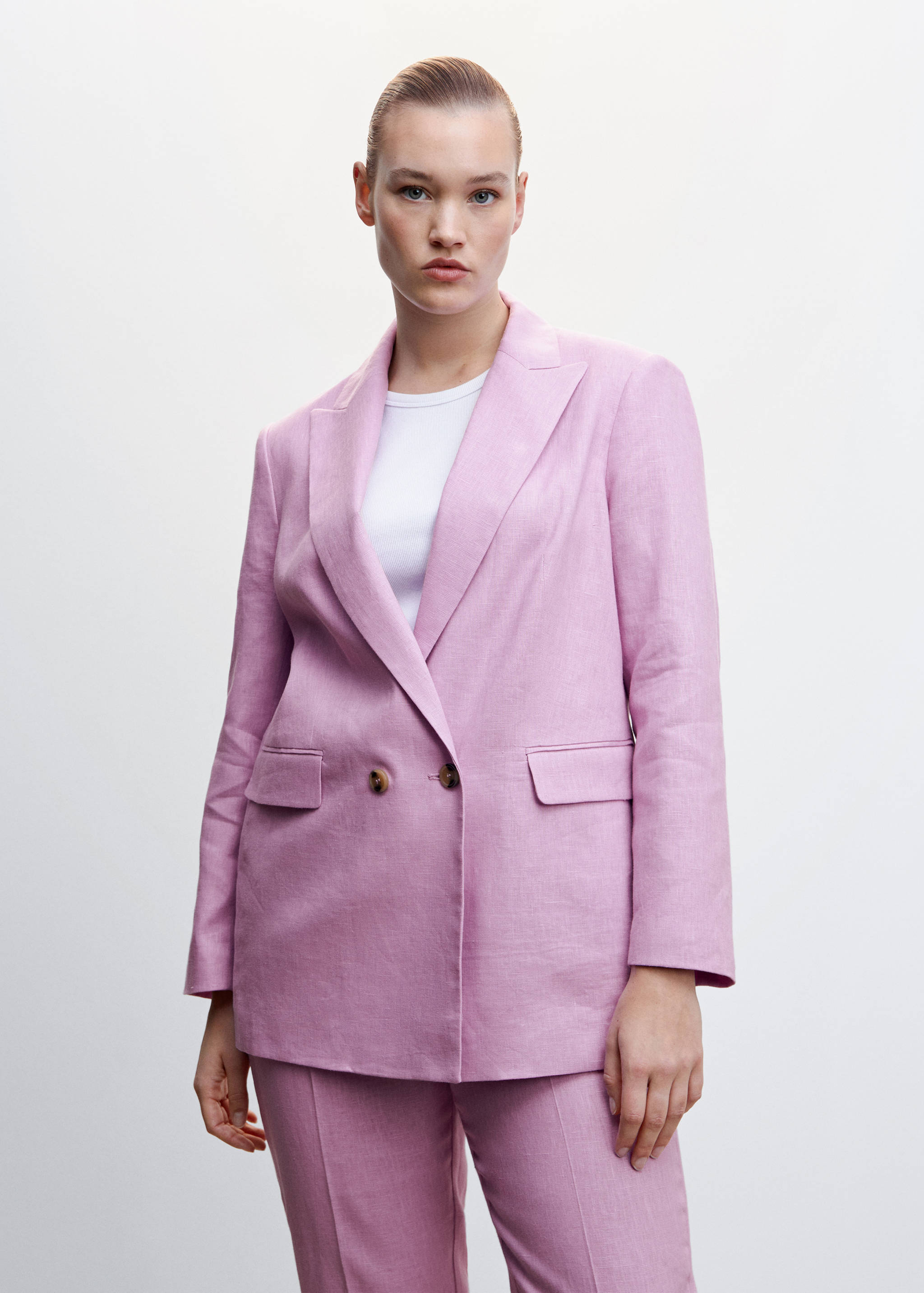 Blazer suit 100% linen - Details of the article 5