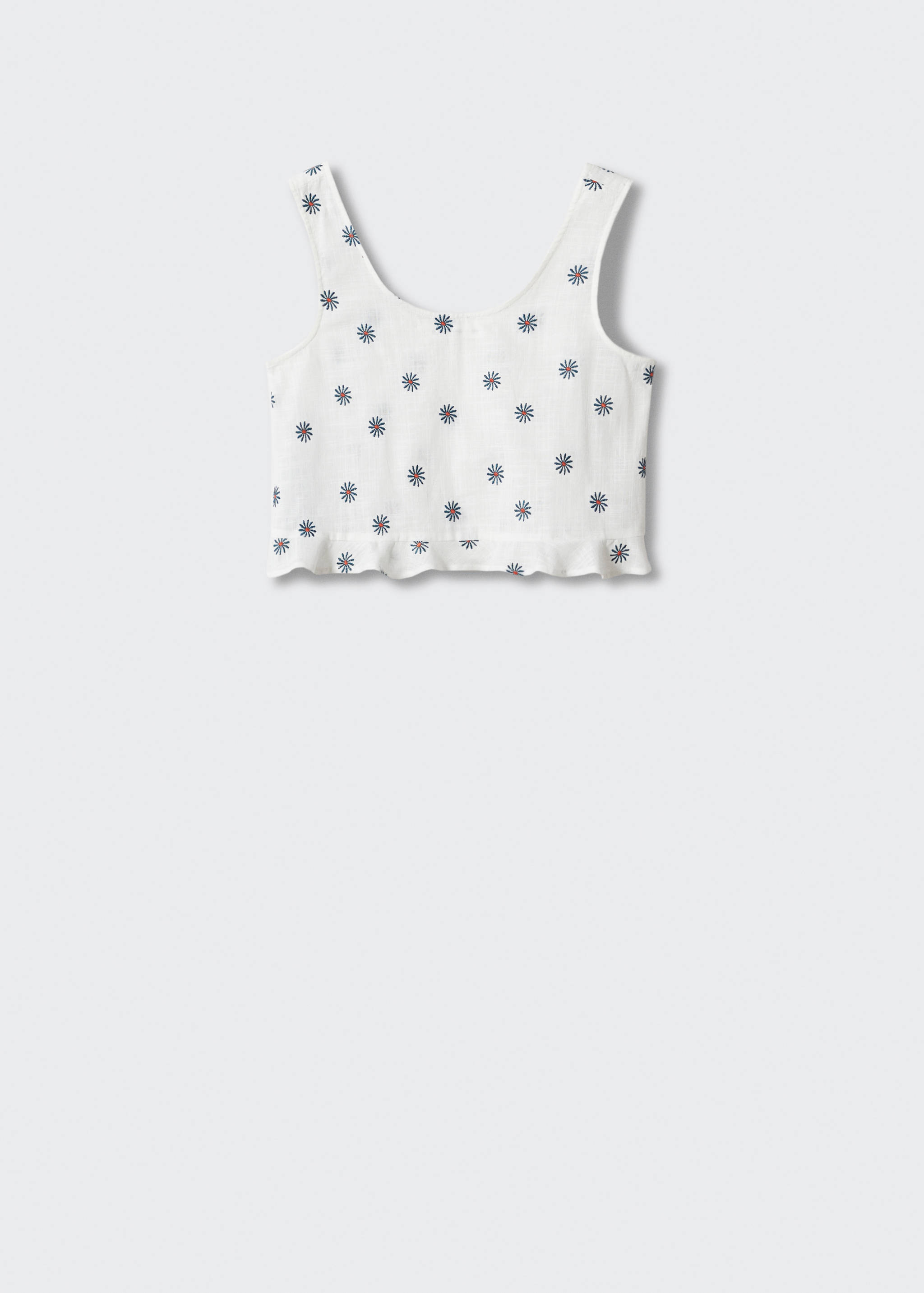 Floral embroidered pyjama top - Article without model