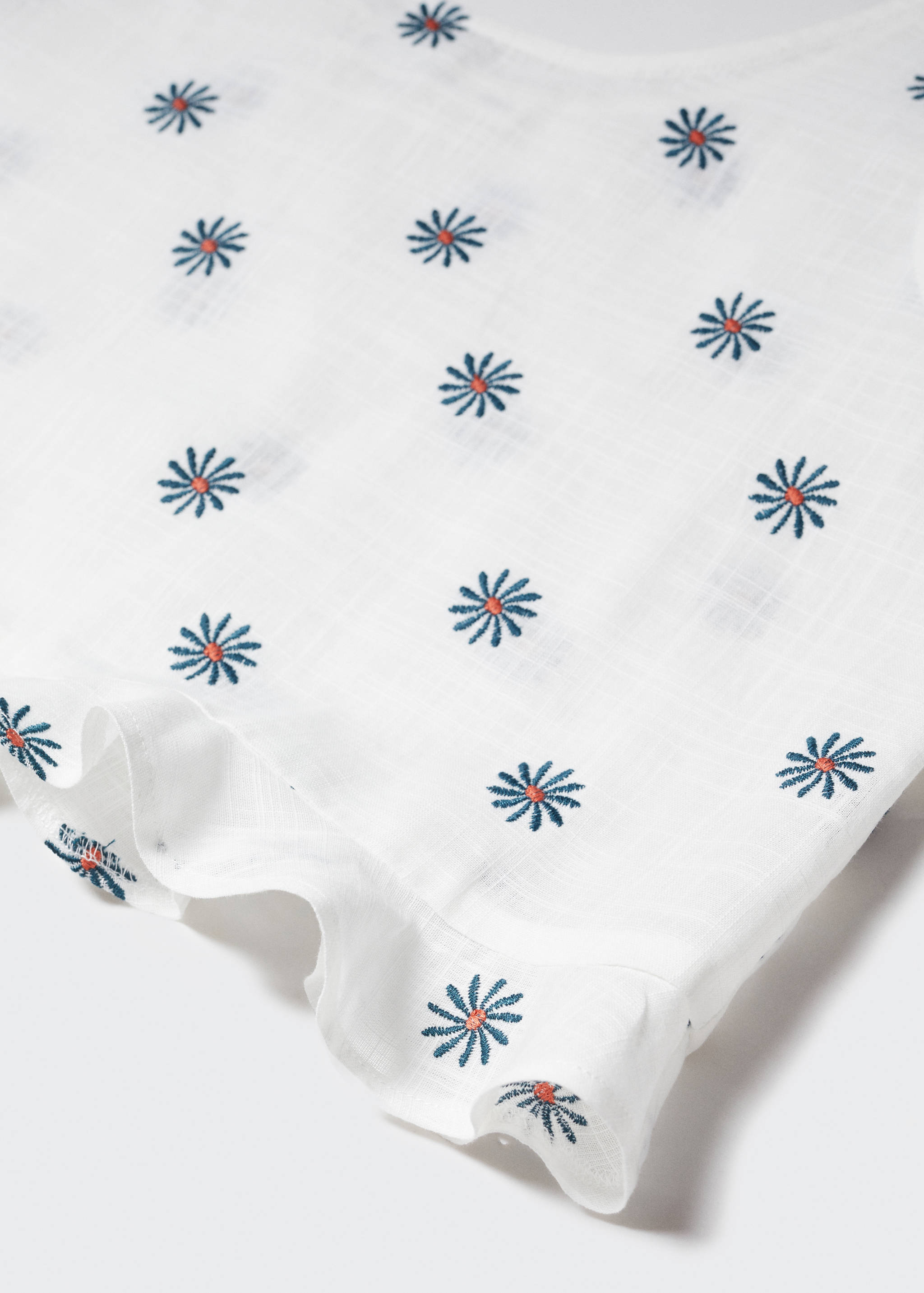 Floral embroidered pyjama top - Details of the article 8