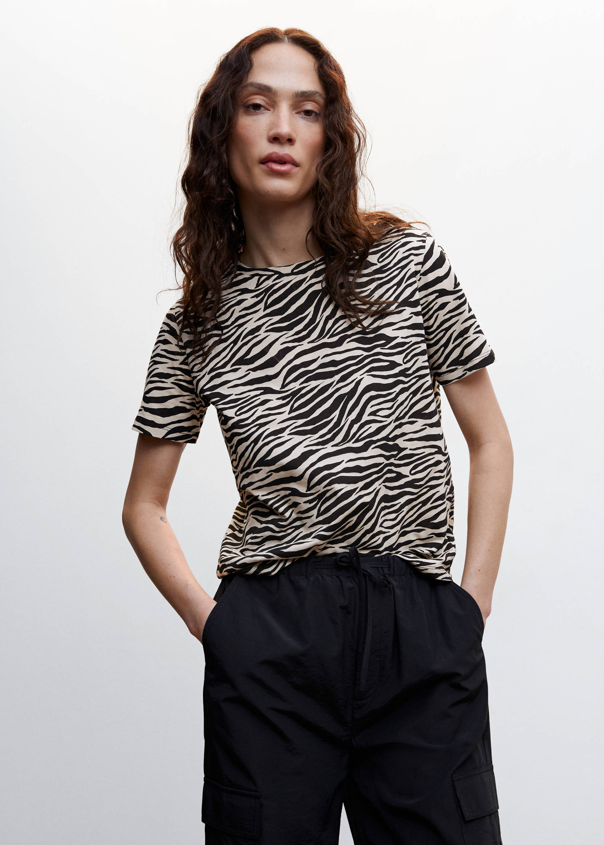 Camiseta animal print - Plano medio