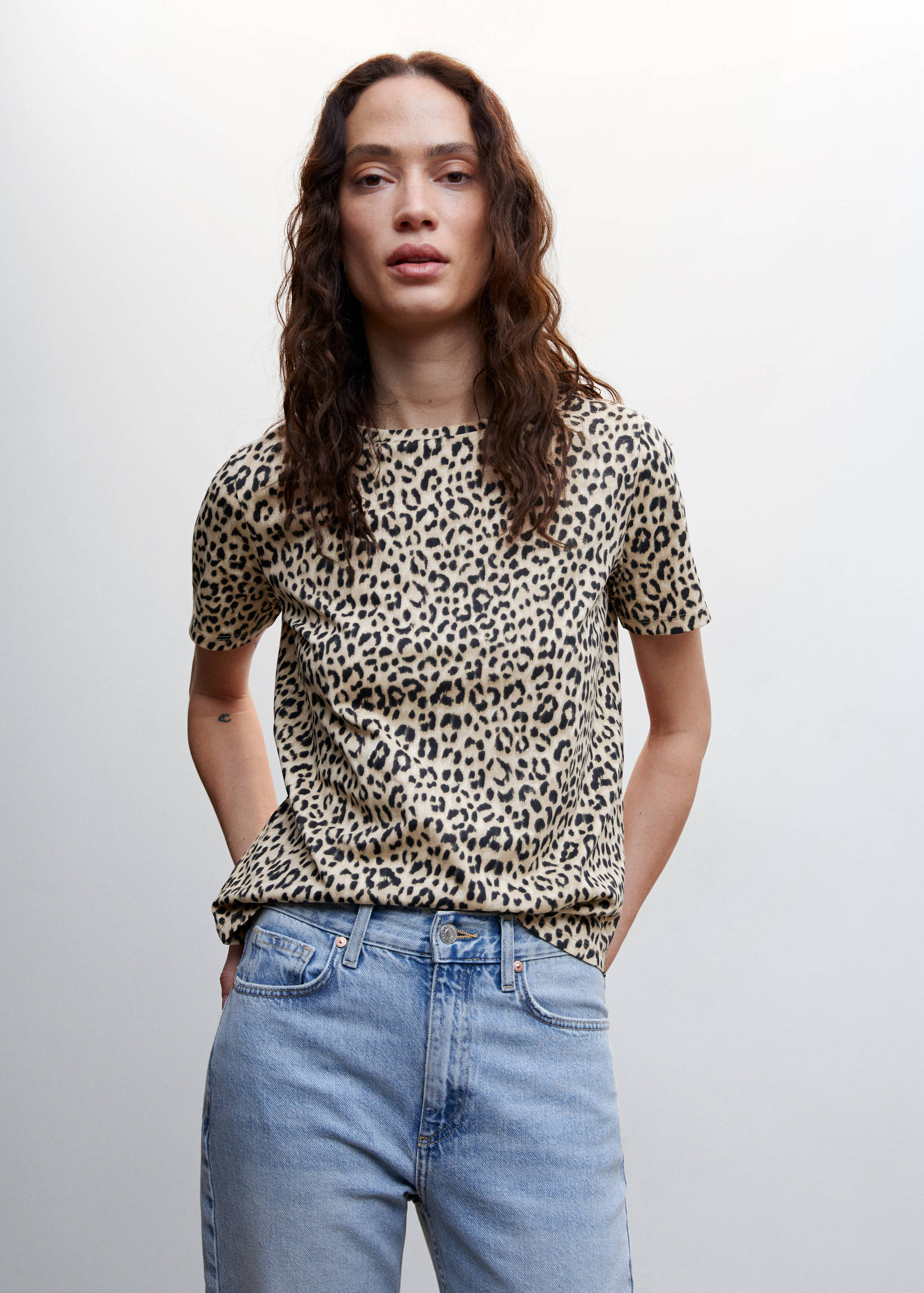 Camiseta animal print - Plano medio