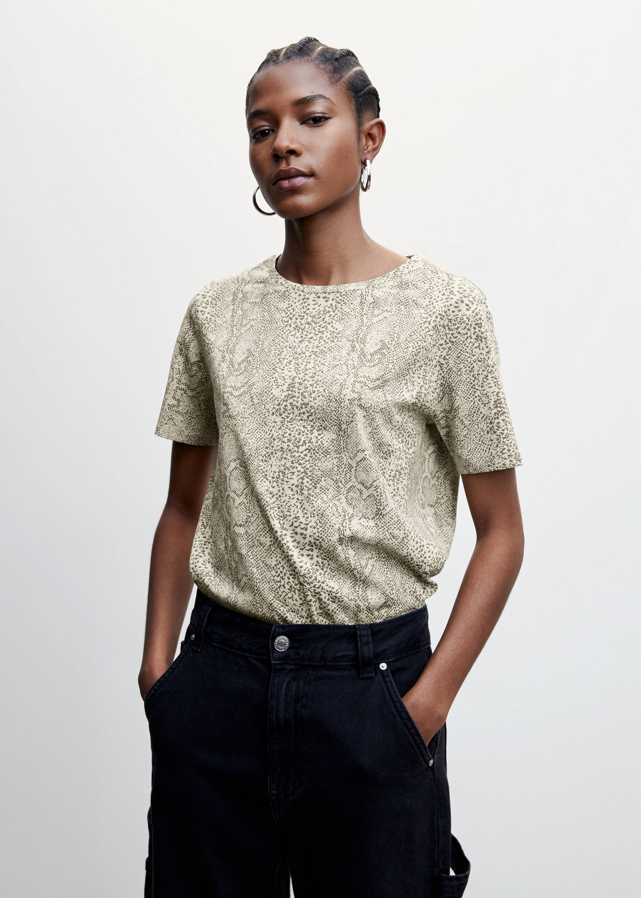 Camiseta animal print - Plano medio