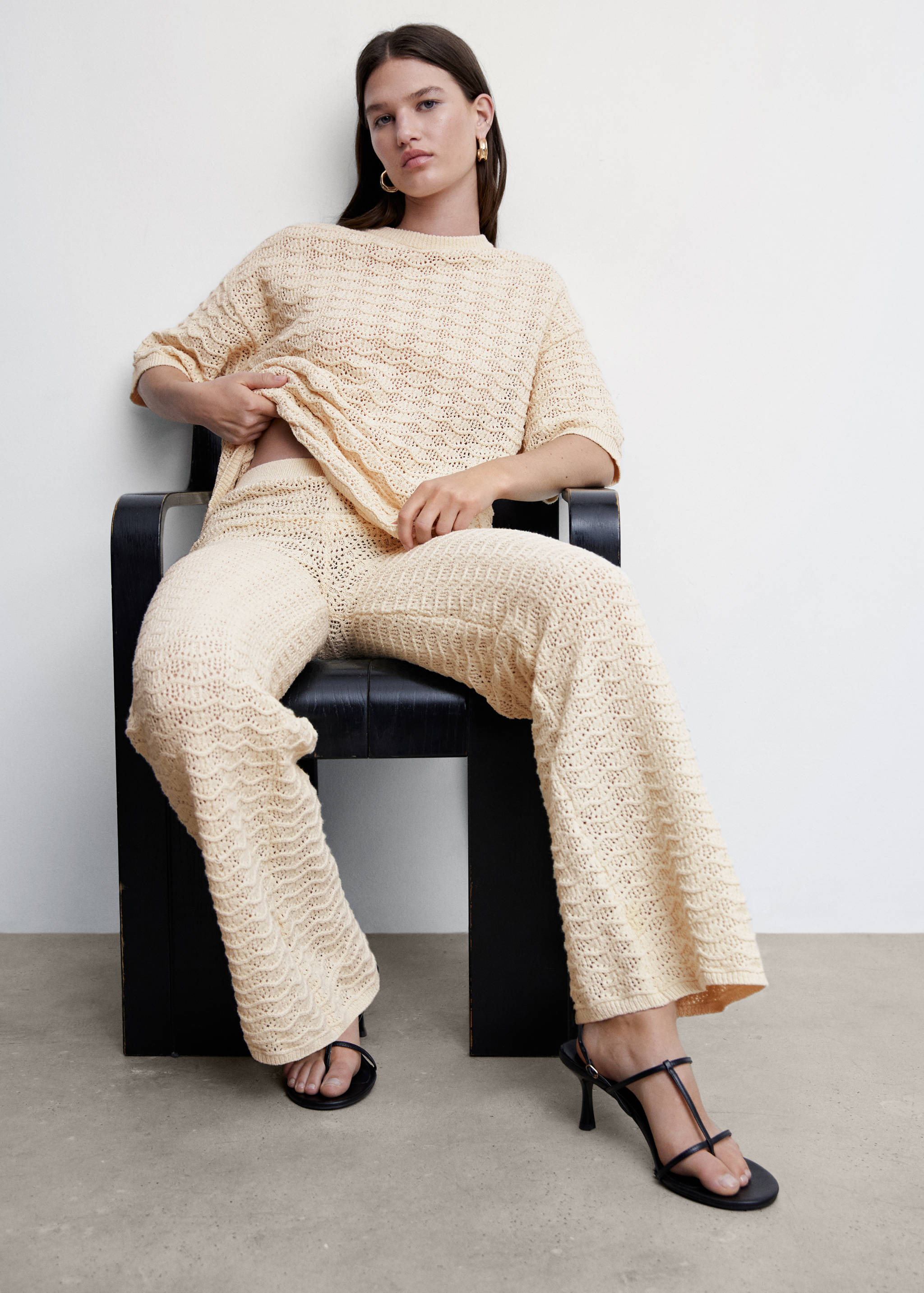 Брюки-палаццо из трикотажа - Деталь изделия 2