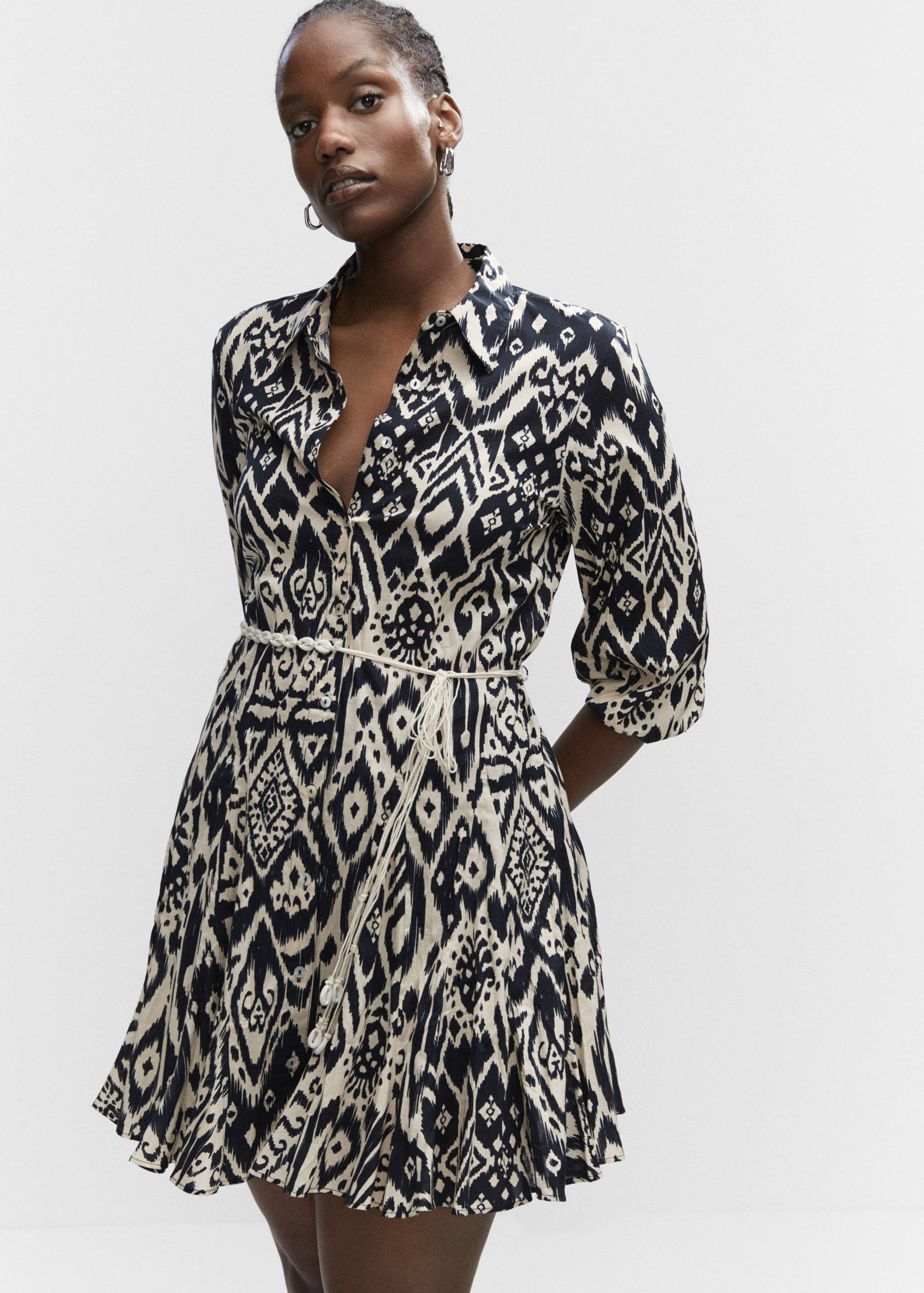 Cord shirt dress - Details of the article 5