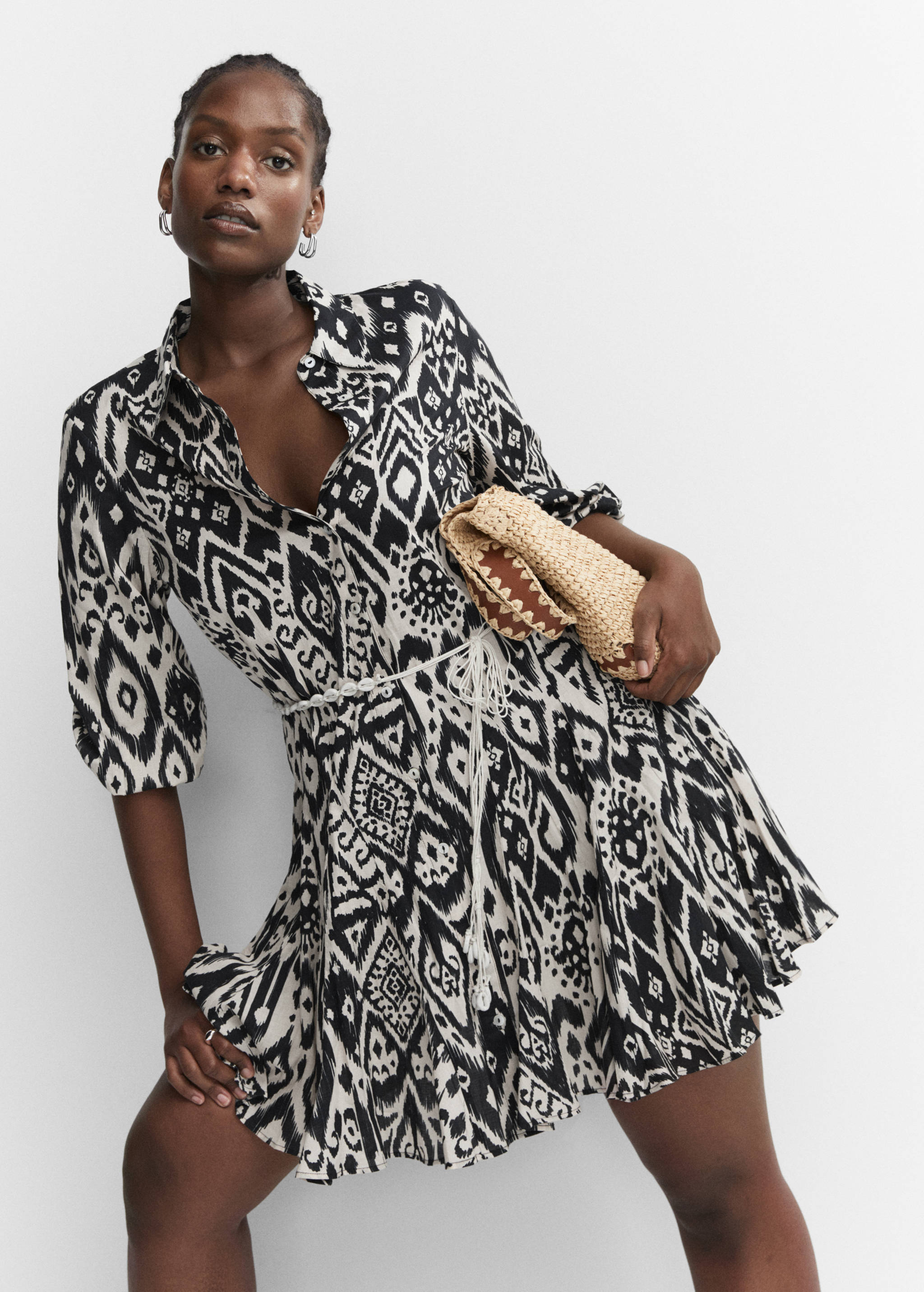 Cord shirt dress - Details of the article 4