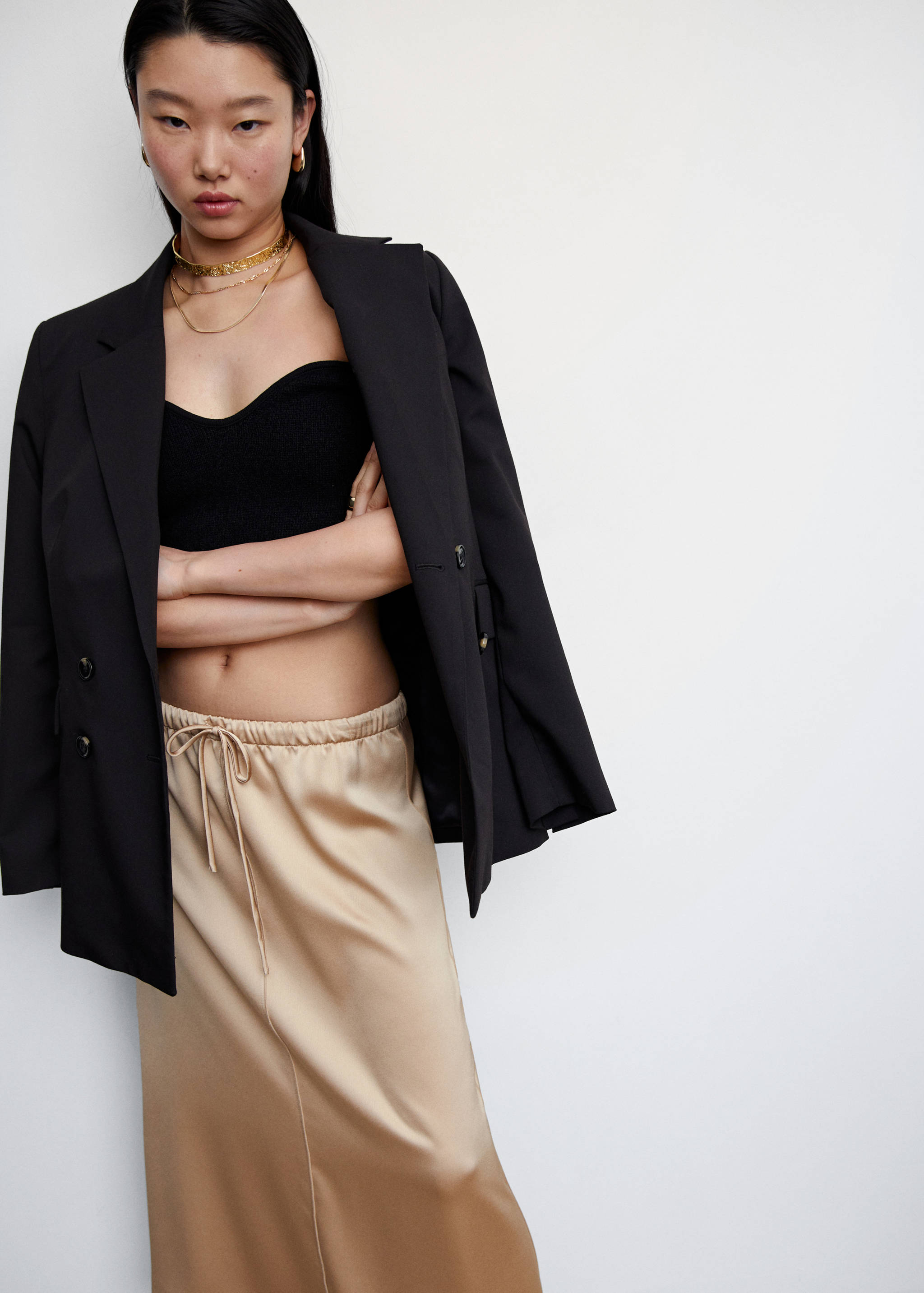 Falda midi satinada - Detalle del artículo 2