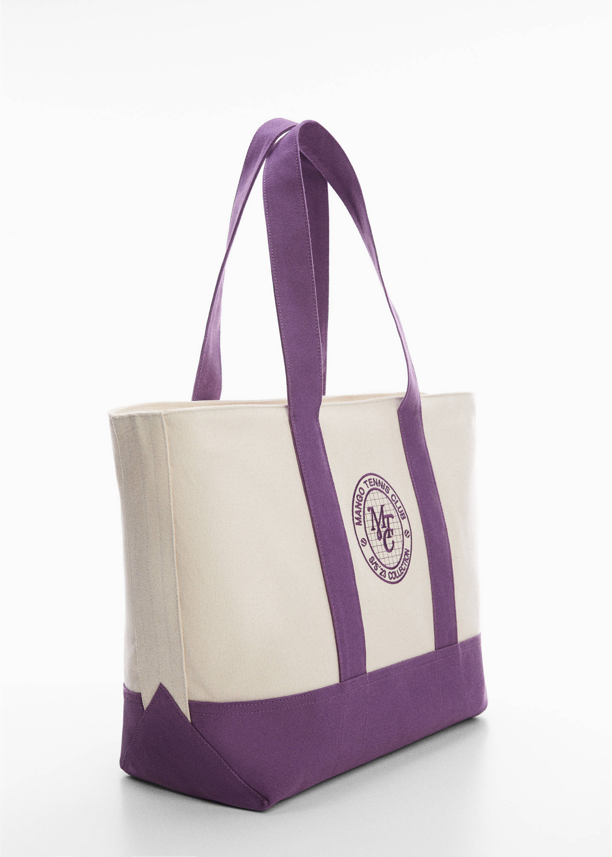 Contrasting shopper bag - Medium plane