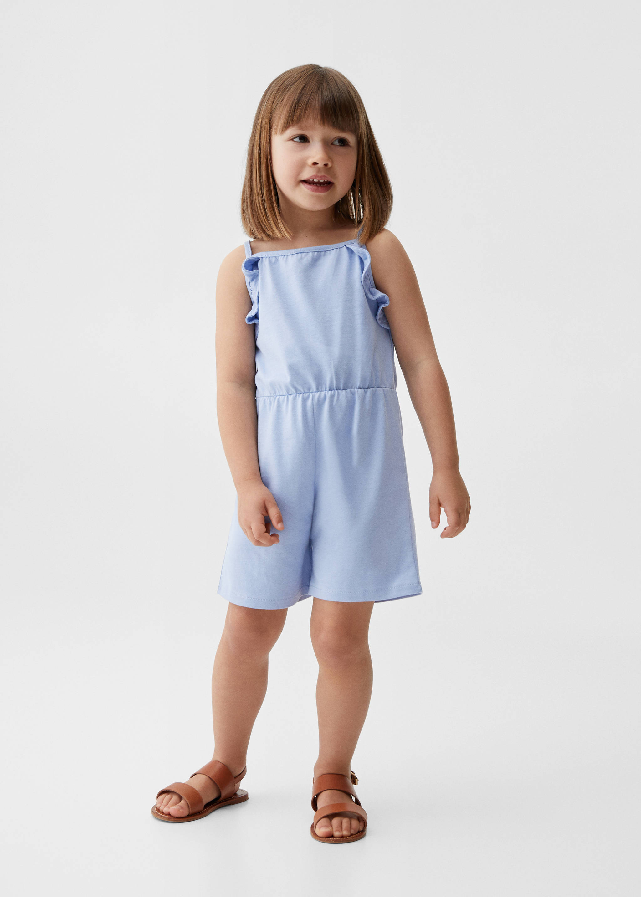 Flecked cotton jumpsuit - General plane