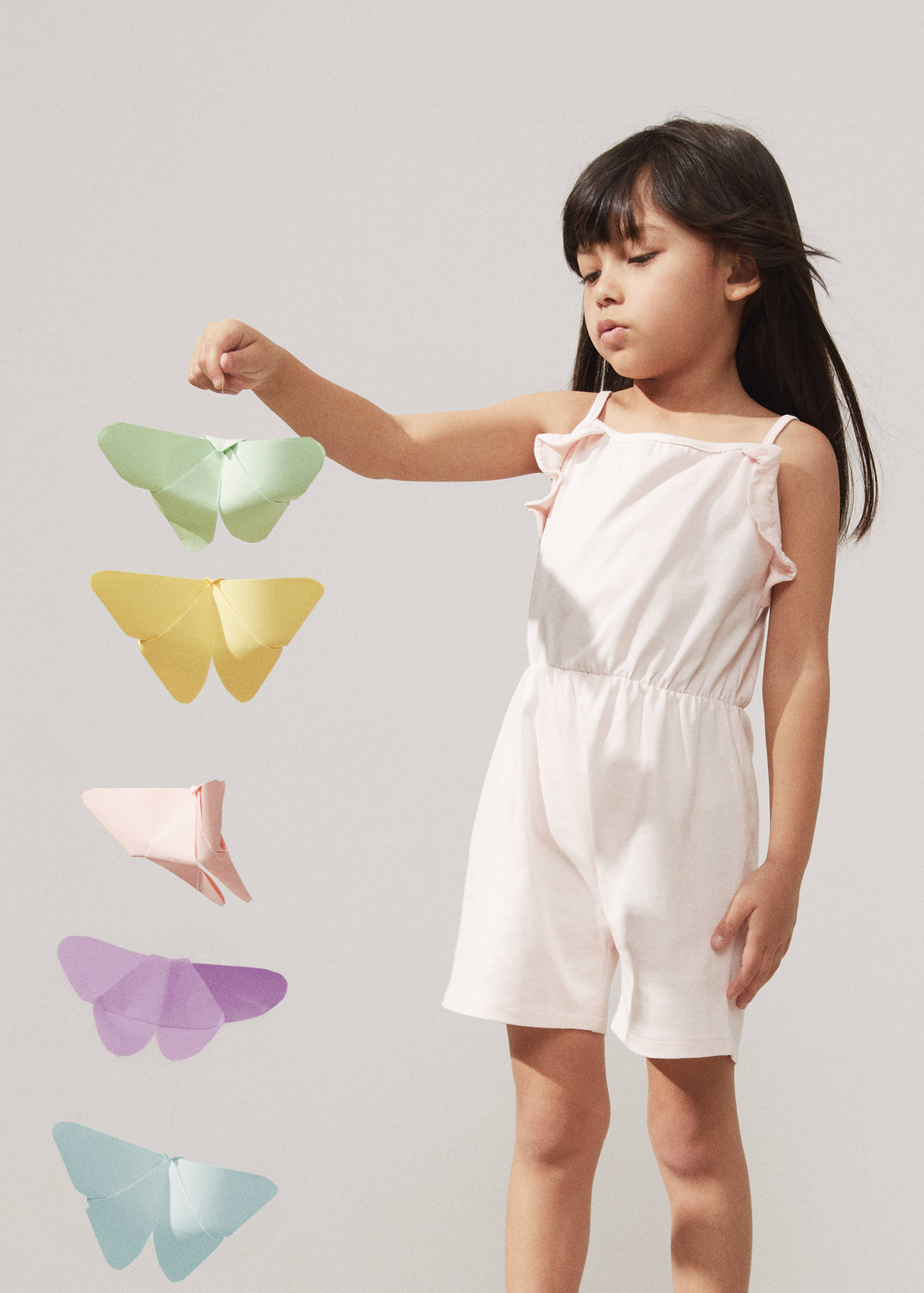 Flecked cotton jumpsuit - General plane