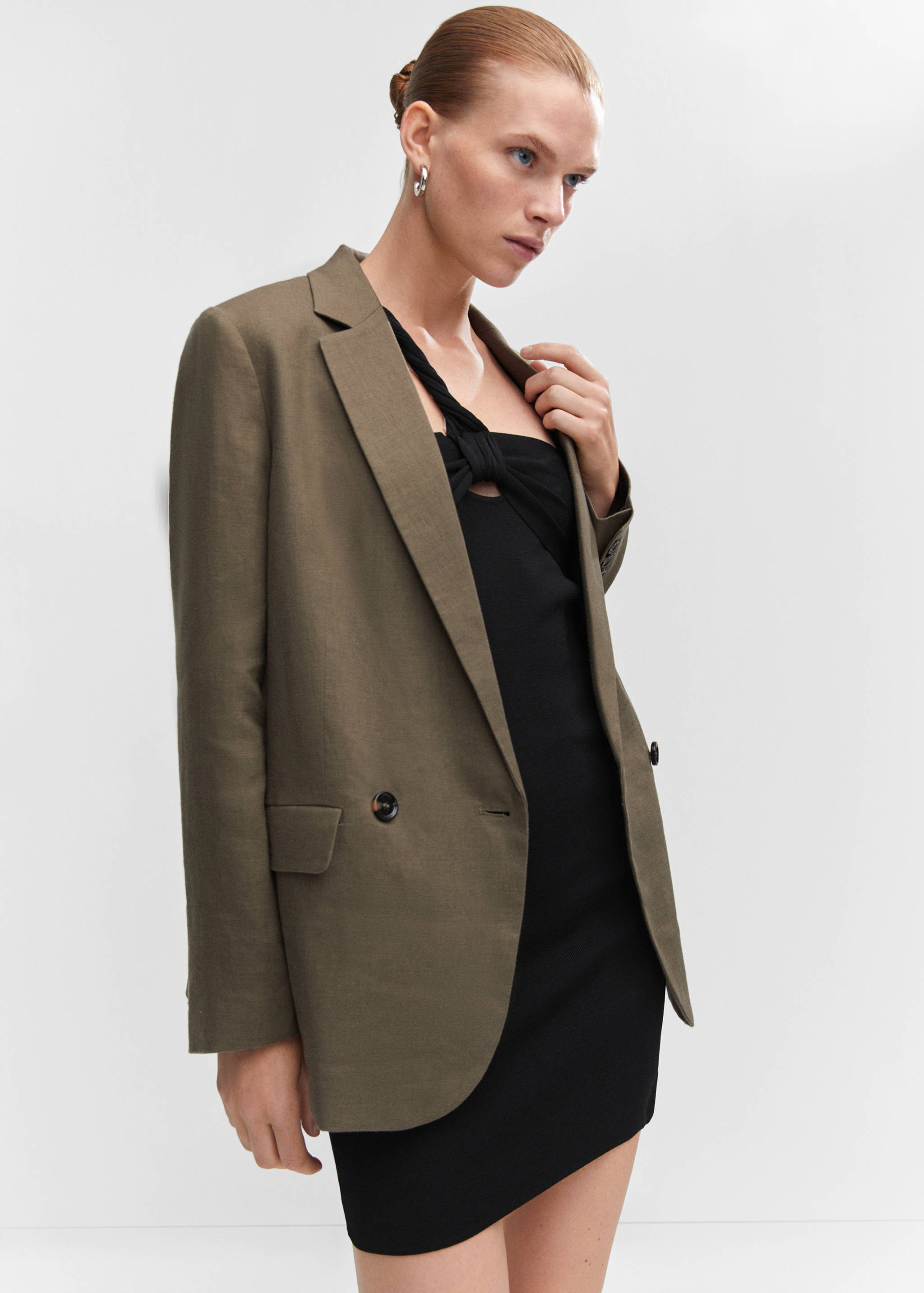 Veste lin oversize - Plan moyen