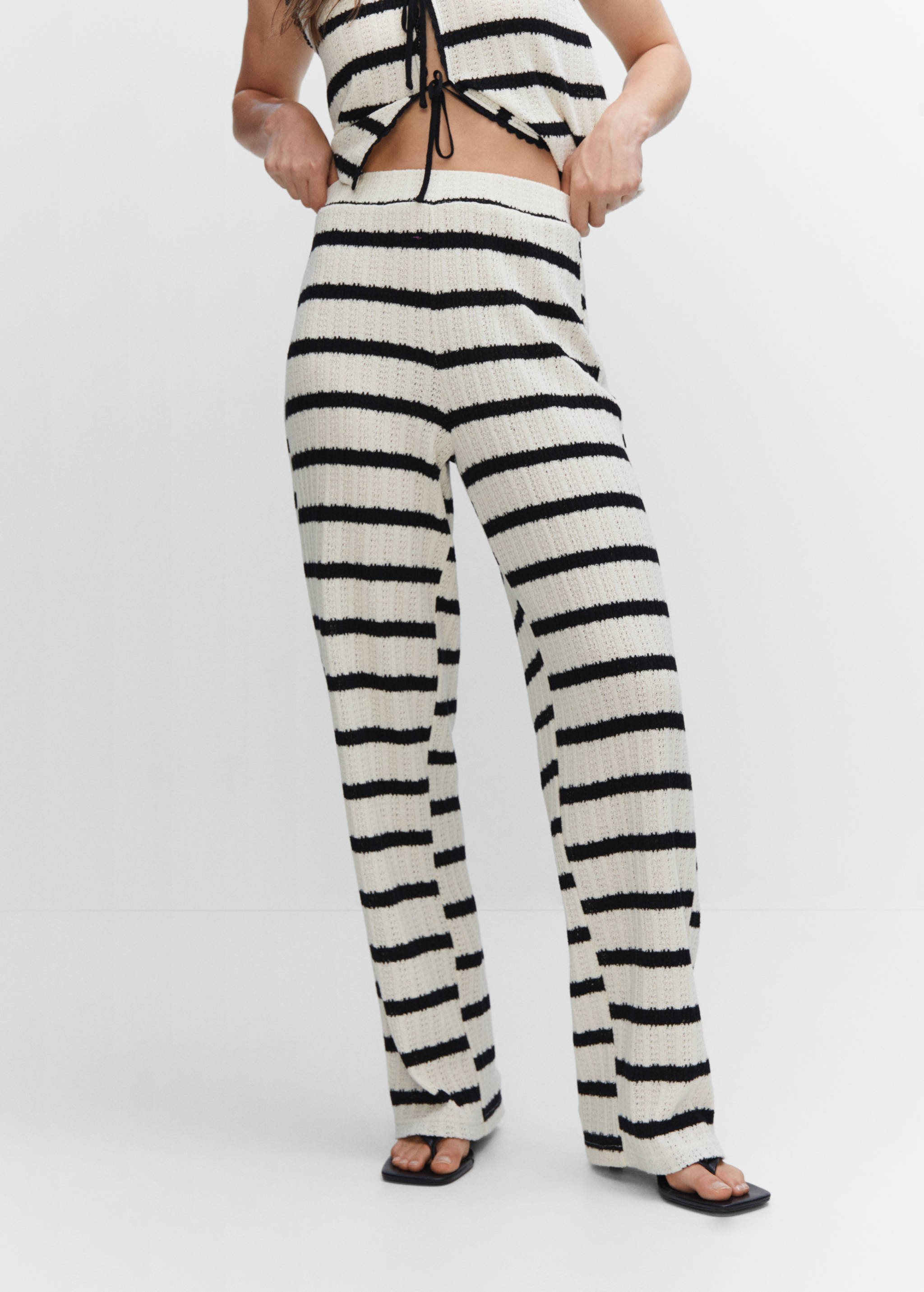 Striped knit trousers - Medium plane