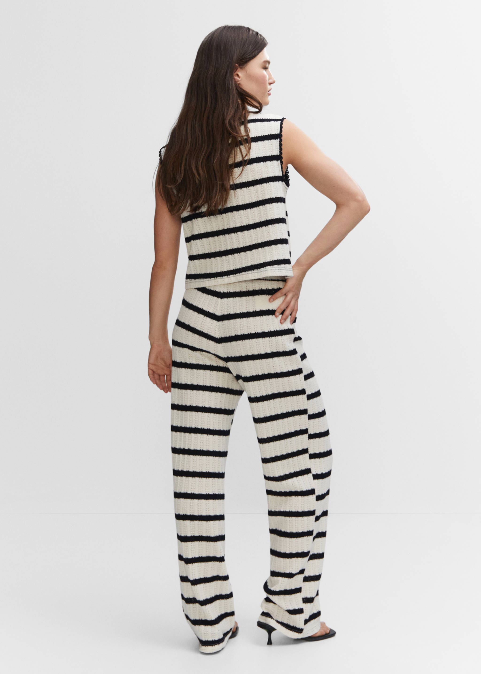 Striped knit trousers - Reverse of the article